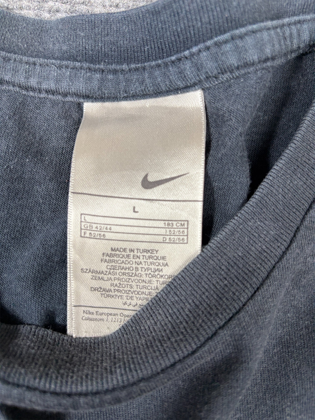 FC Barcelona 08/09 Offical Treble Nike T-shirt Size L Black Messi Barça Tee