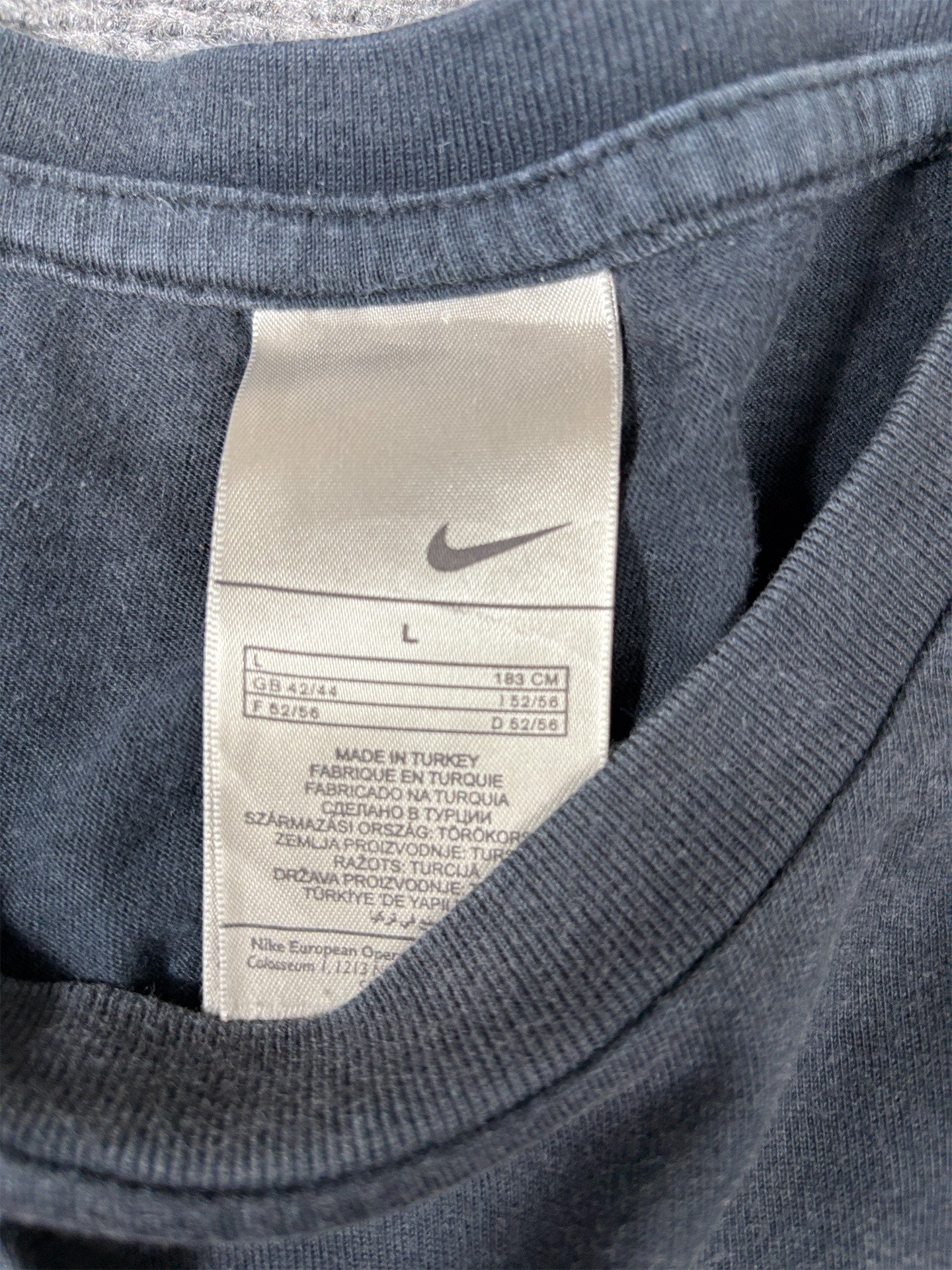 FC Barcelona 08/09 Offical Treble Nike T-shirt Size L Black Messi Barça Tee