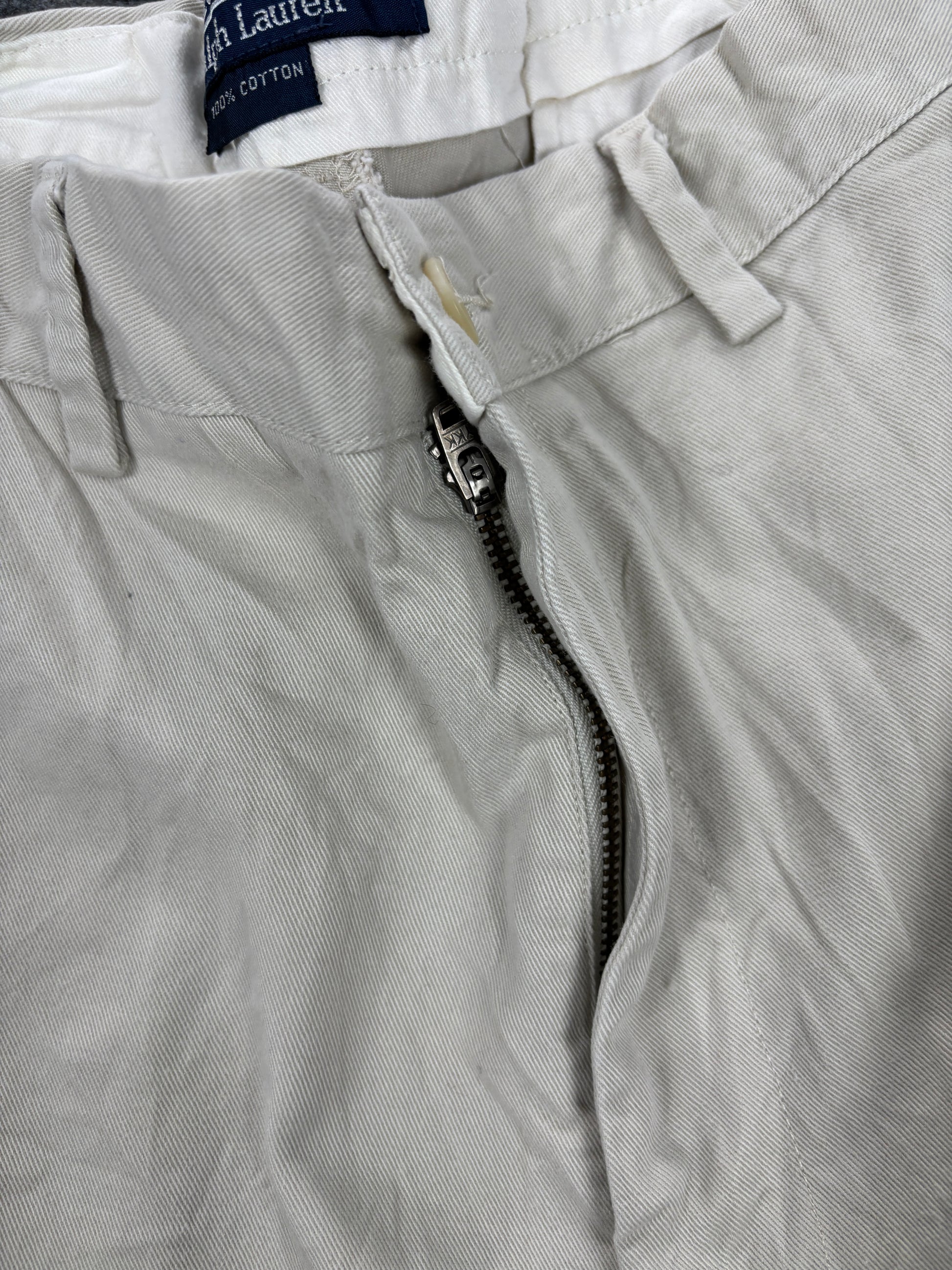 90s Polo Ralph Lauren Pants Men's 38 in Grey Baggy Chino Trousers