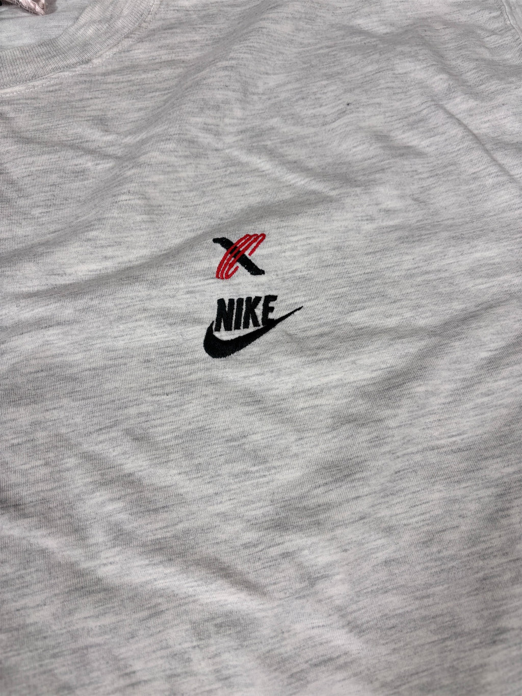Vintage 90s Nike Cross Training T-Shirt Men’s XXL Marble Grey Embroidered Logo Baggy