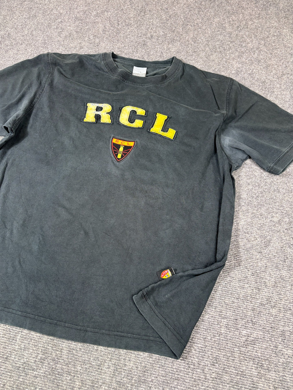 Vintage Y2K Nike RC Lens T-Shirt Men’s XL Black Yellow RCL Patch Embroidered