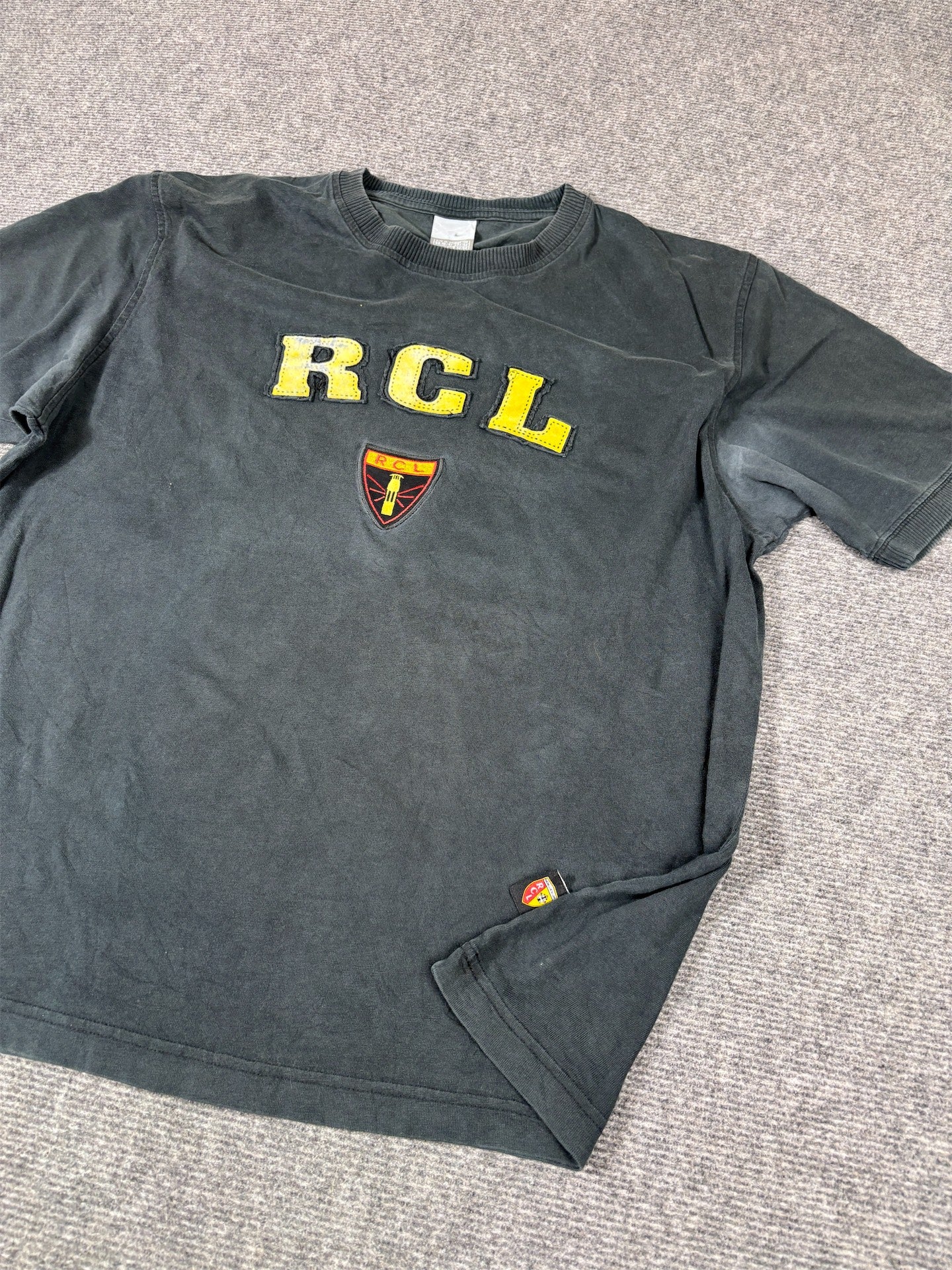 Vintage Y2K Nike RC Lens T-Shirt Men’s XL Black Yellow RCL Patch Embroidered