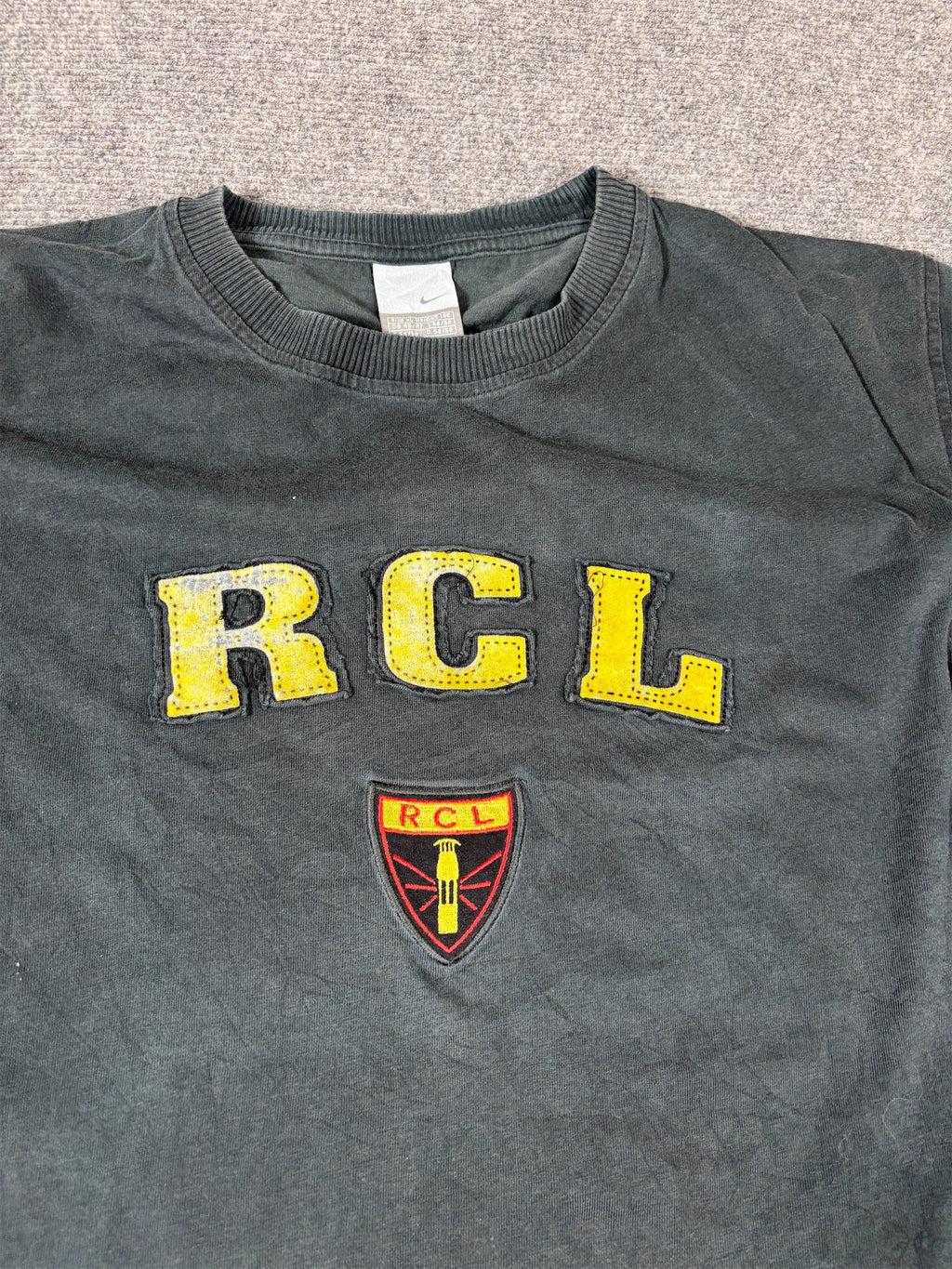 Vintage Y2K Nike RC Lens T-Shirt Men’s XL Black Yellow RCL Patch Embroidered
