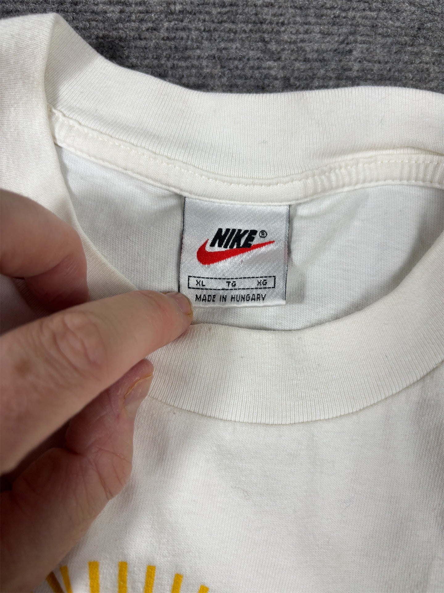 Vintage 90s Nike Tour De France T-Shirt Men’s XL White Cotton 1997 Crew Neck