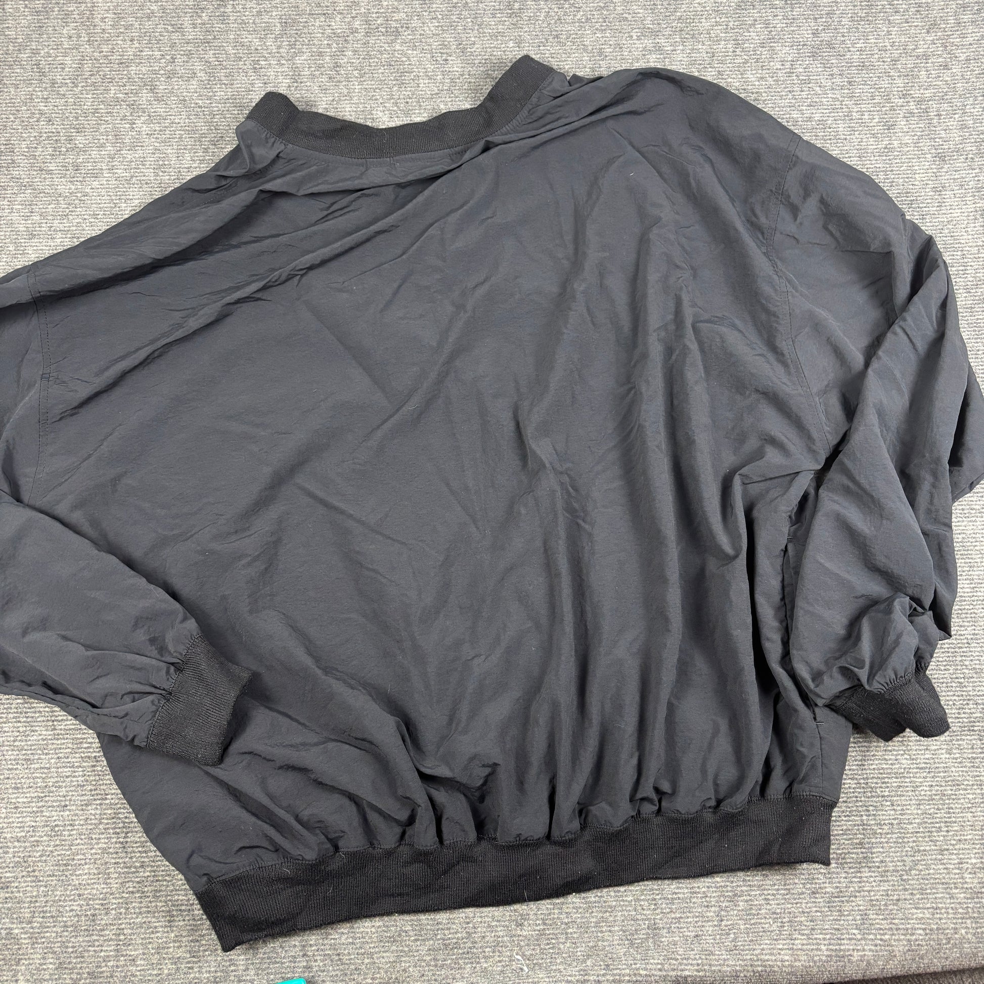 Vintage Reebok Golf V-neck Pullover Men's XXL Black Windbreaker