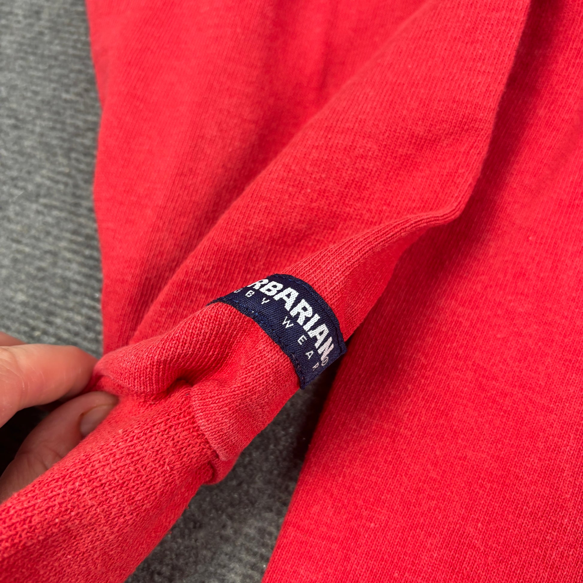 Vintage Barbarian Rugby Polo Men's XL Red Super Heavyweight Fabric
