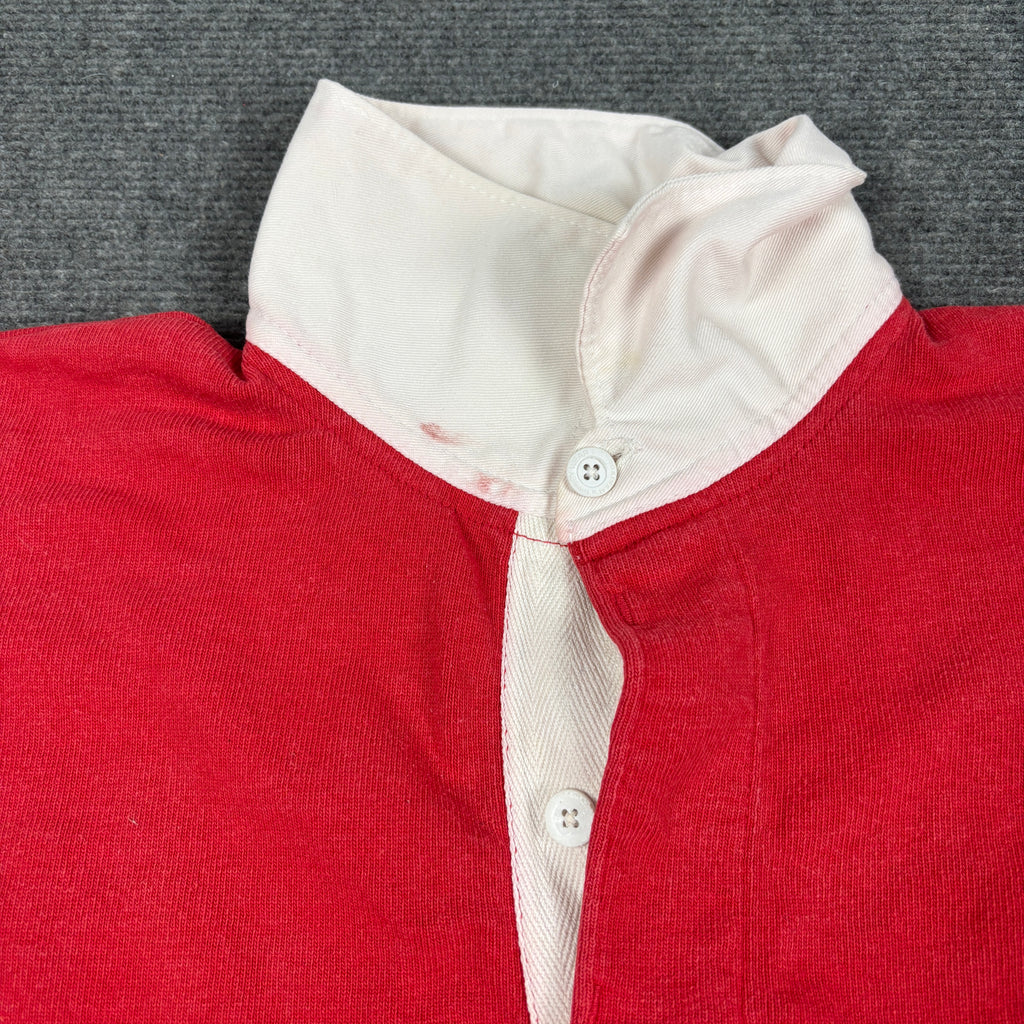 Vintage Barbarian Rugby Polo Men's XL Red Super Heavyweight Fabric