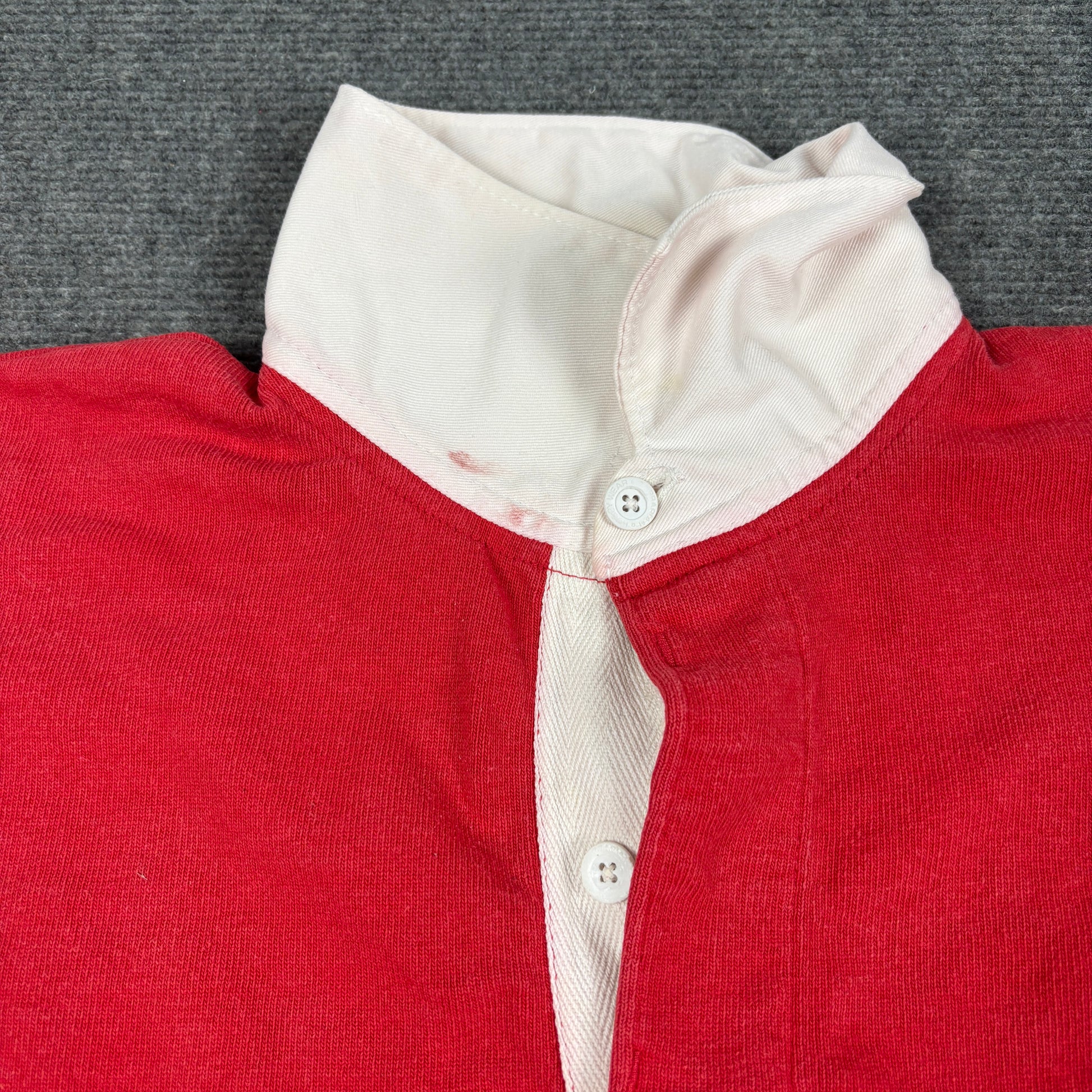Vintage Barbarian Rugby Polo Men's XL Red Super Heavyweight Fabric