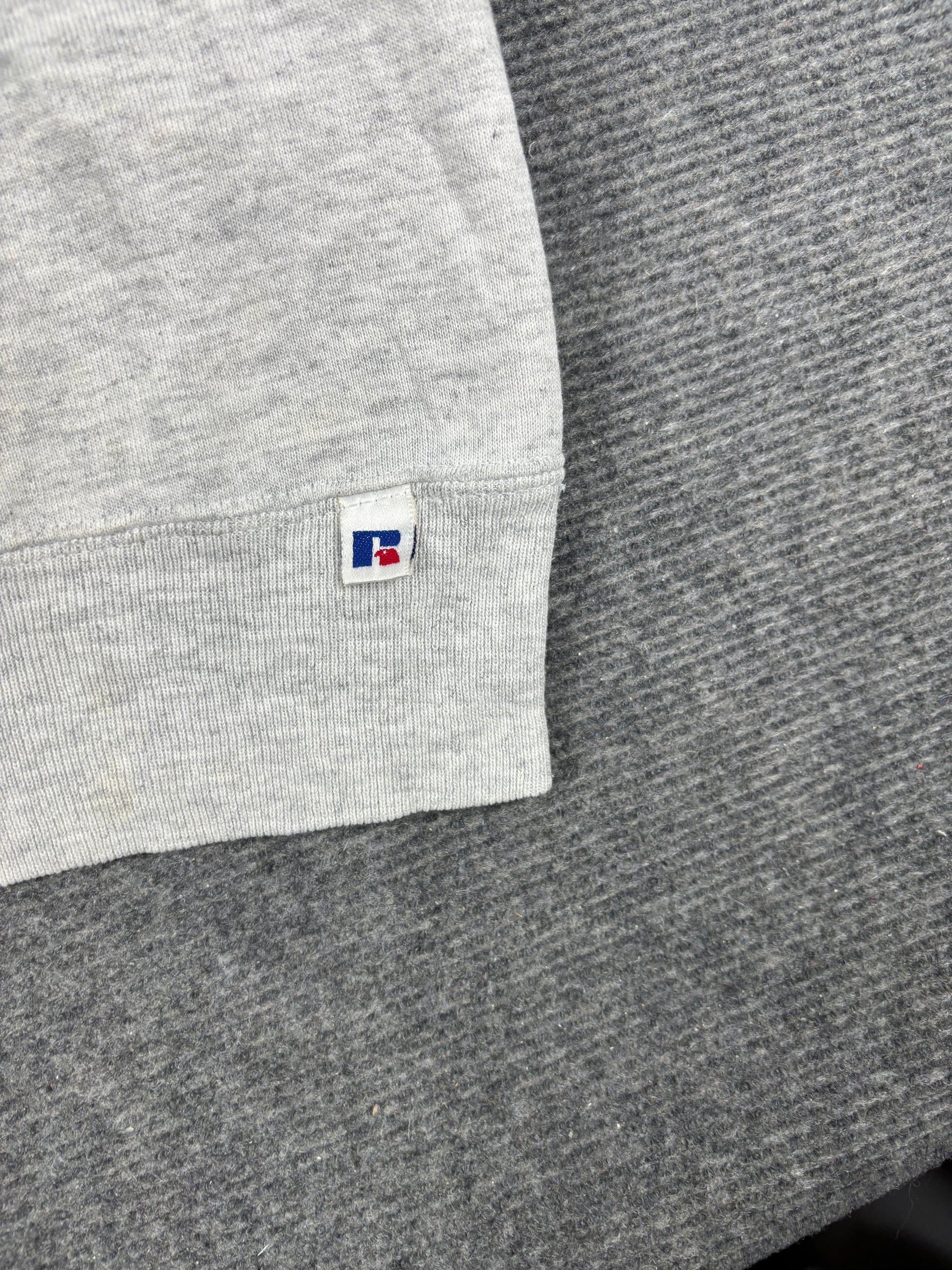 Vintage 90s Russell Athletic Jumper Men's XL Grey High School Team Sweatshrit