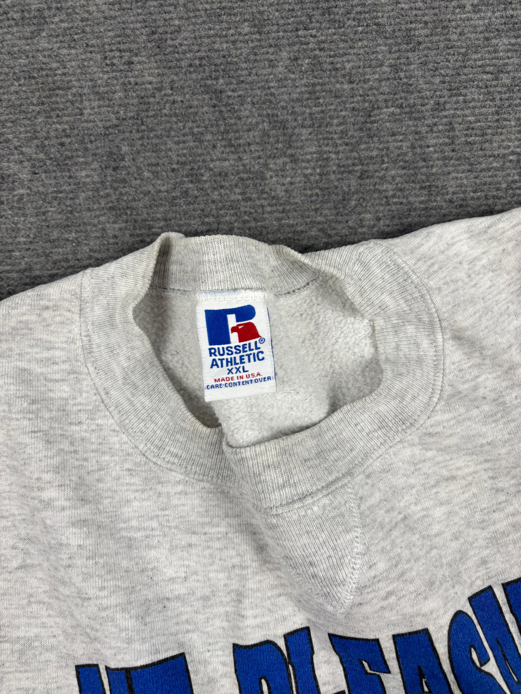 Vintage 90s Russell Athletic Jumper Men's XL Grey High School Team Sweatshrit