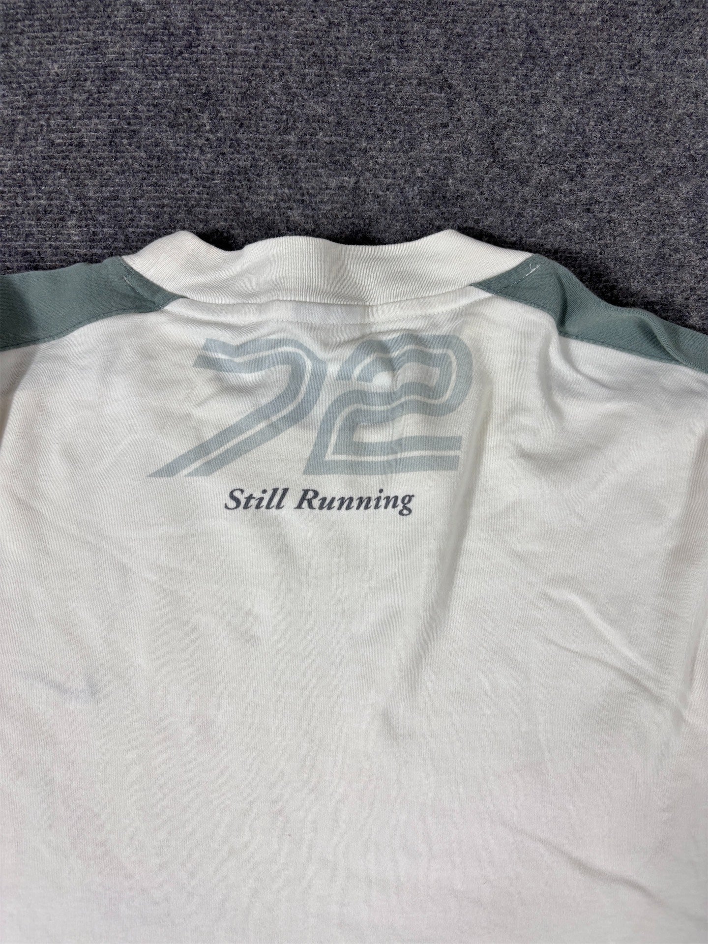 Vintage Y2K Nike Long Sleeve T-Shirt Men’s L White Cortez 72  Green Silver Swoosh Spell Out