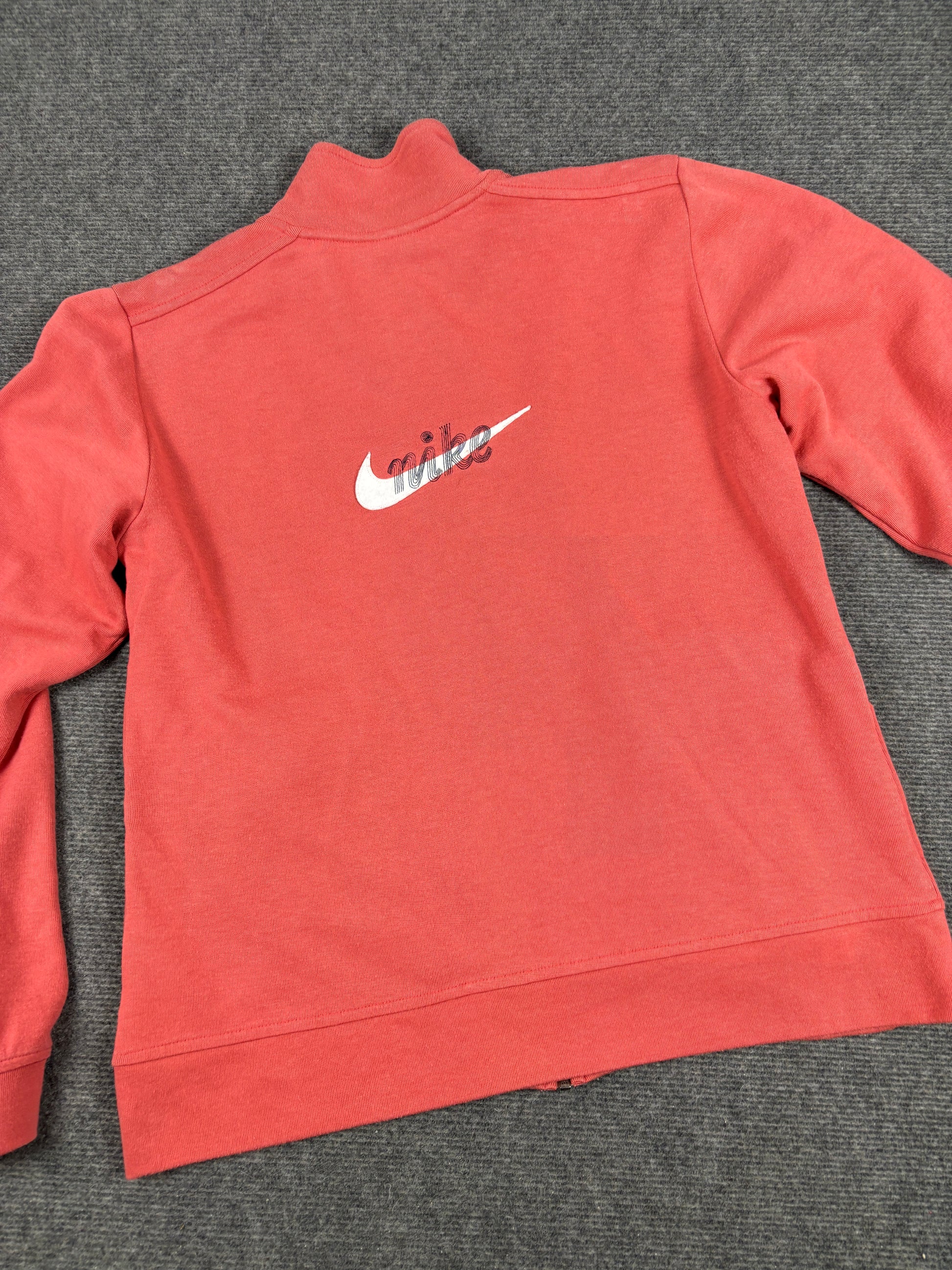 Vintage Y2K Nike Jacket WOmen's Small Pink Activewear Washed Cotton