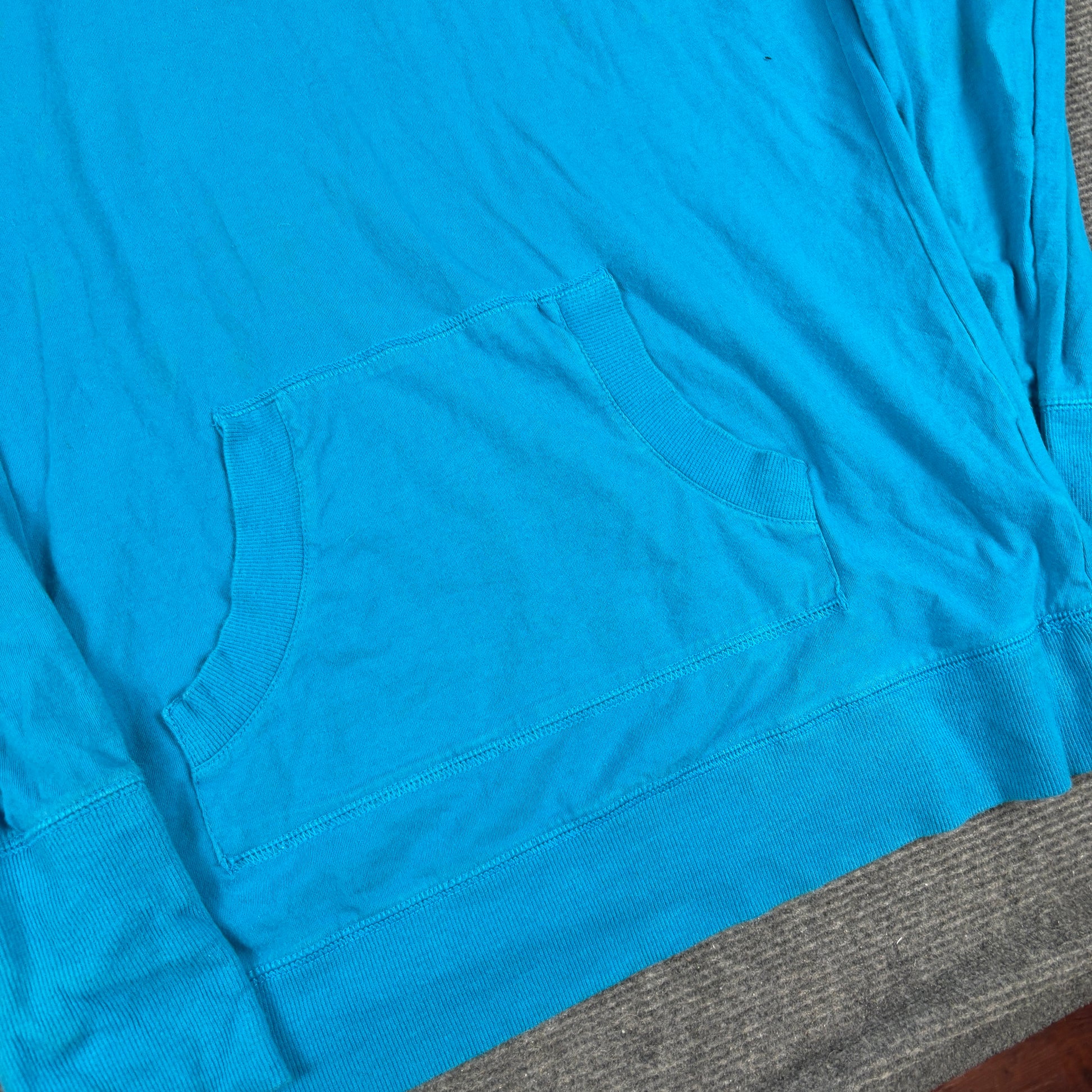 Y2K Nike Activewear Hoodie Women's XS Blue Swoosh Stretchy Jumper