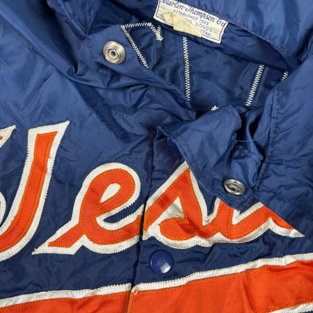 Vintage 60s Coaches Jacket Men's XL Navy Hand Sewn USA Baseball