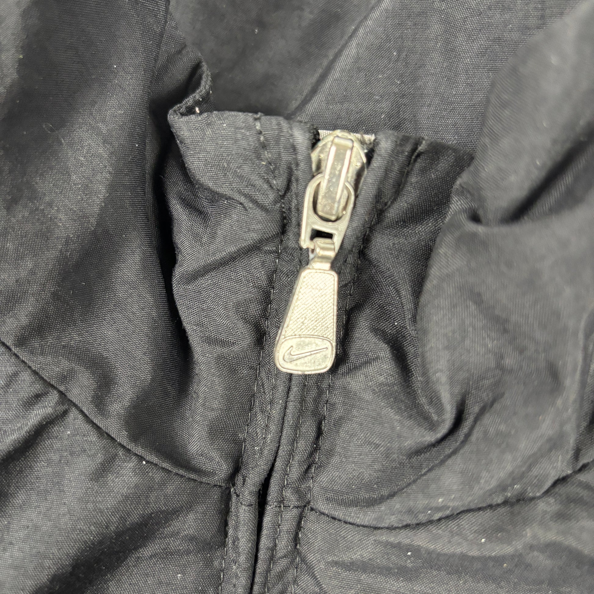 Vintage Nike Jacket Men's Medium Black Grey Full Zip 2000s Y2K
