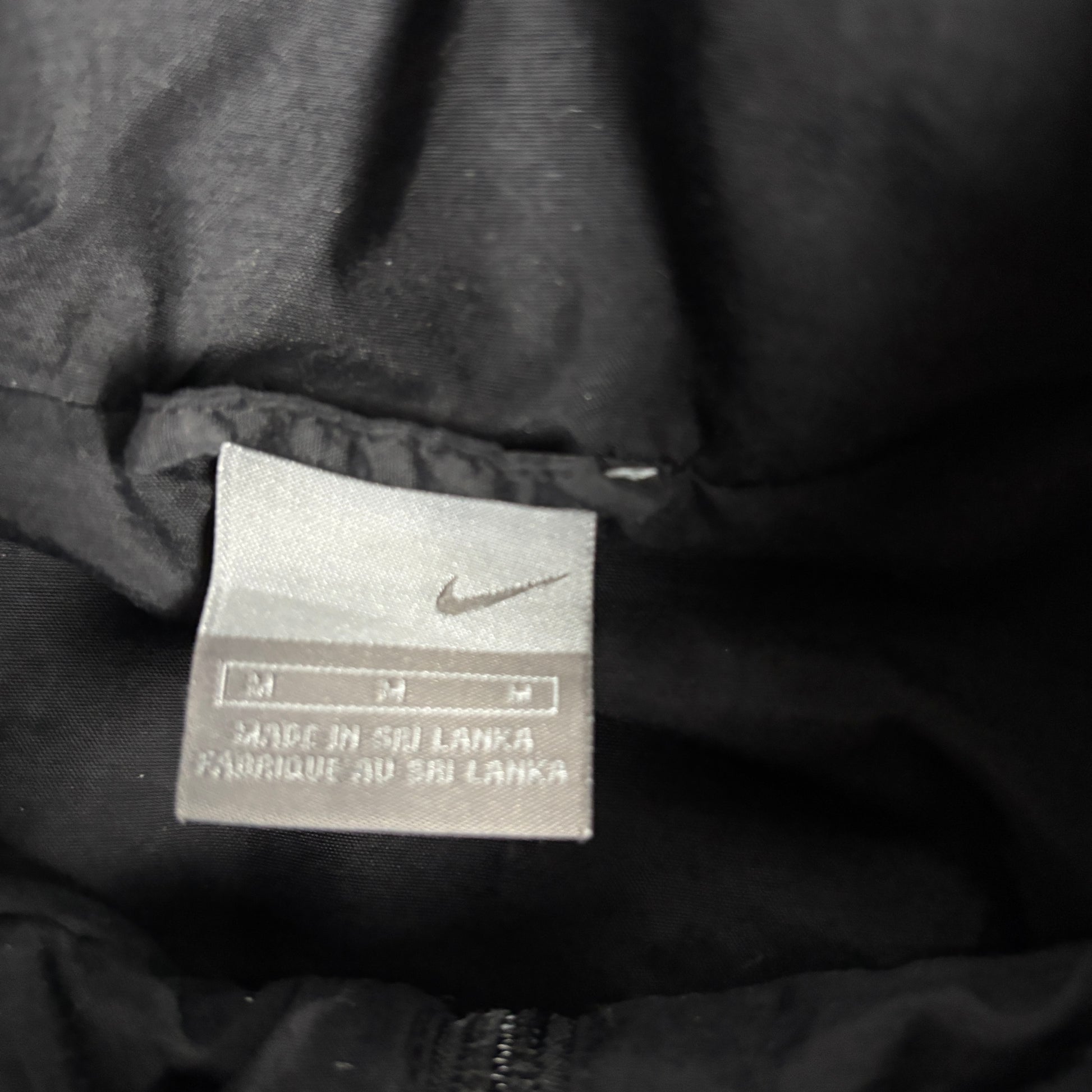 Vintage Nike Jacket Men's Medium Black Grey Full Zip 2000s Y2K