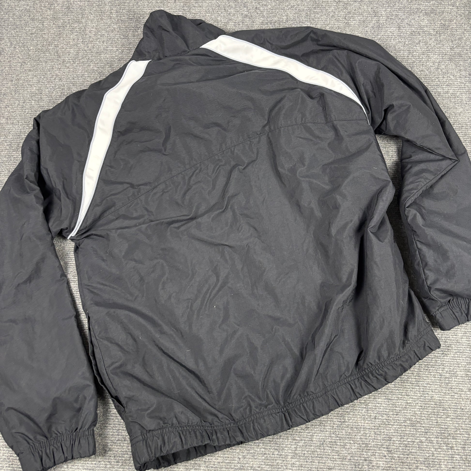 Vintage Nike Jacket Men's Medium Black Grey Full Zip 2000s Y2K