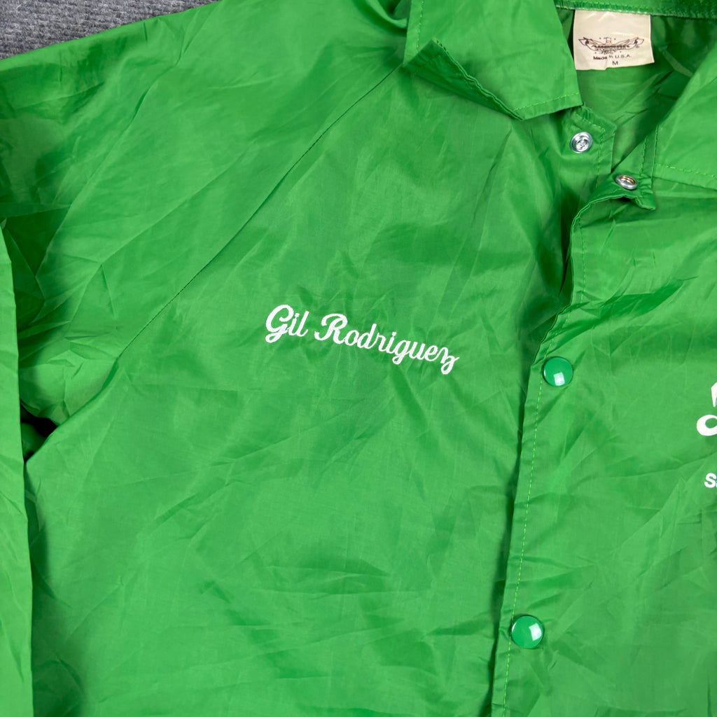 Vintage 90s Golf Club Jacket Men's Medium Green Light Windbreaker