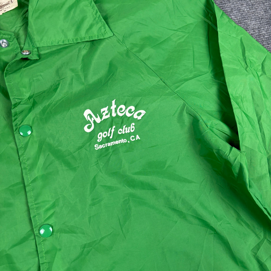 Vintage 90s Golf Club Jacket Men's Medium Green Light Windbreaker