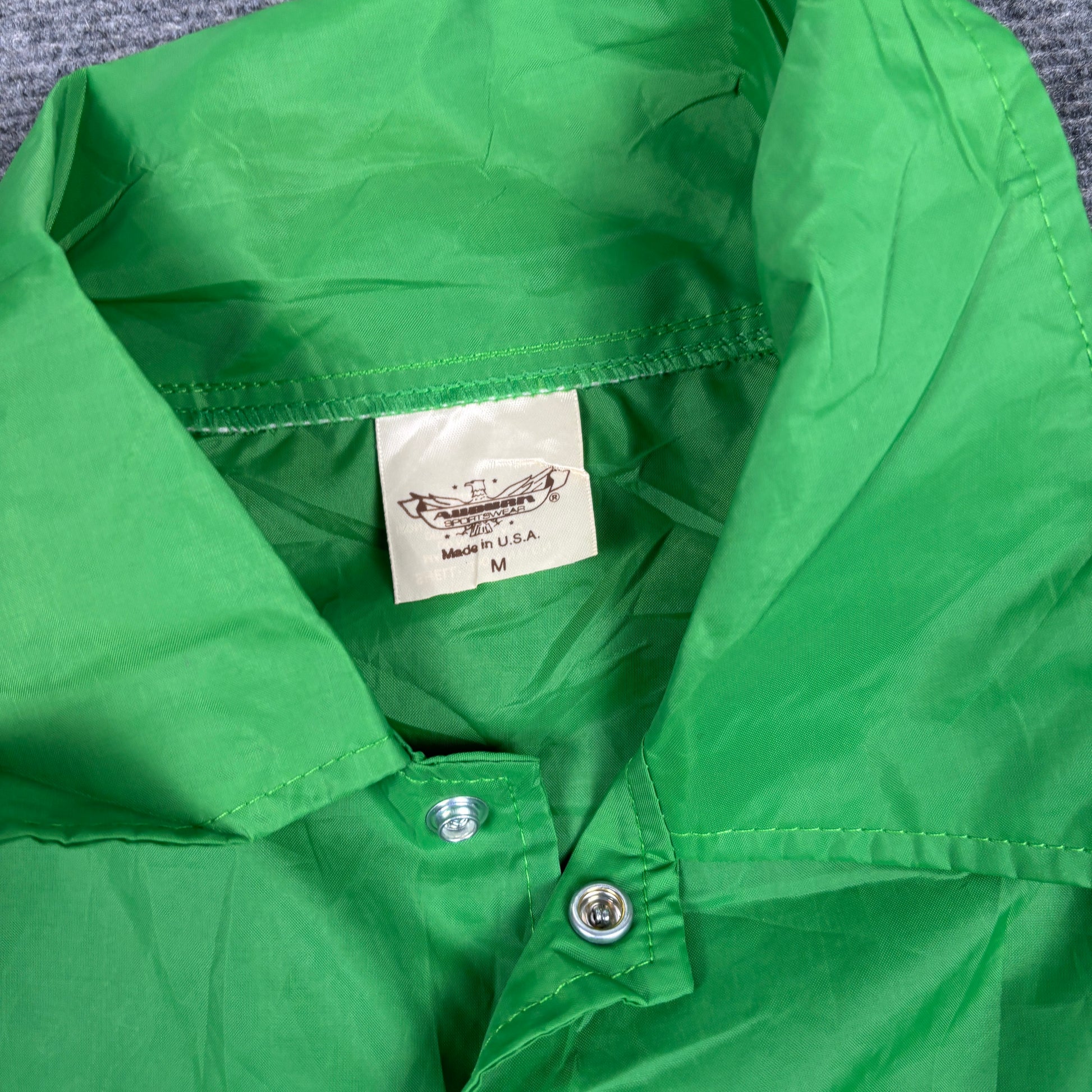 Vintage 90s Golf Club Jacket Men's Medium Green Light Windbreaker