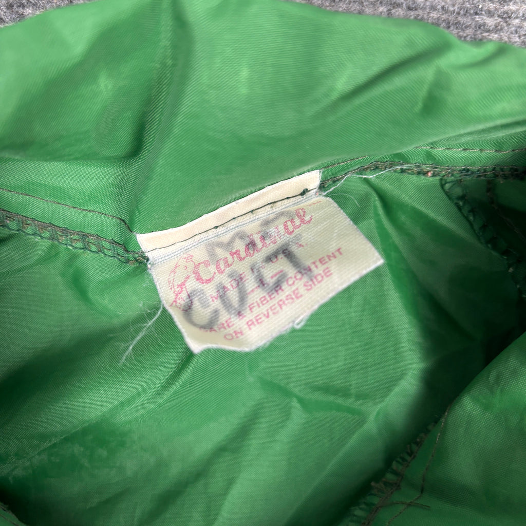 Vintage 90s Parks & Rec Coaches Jacket Men's Large Green Cardinal Windbreaker