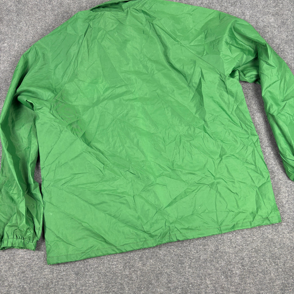 Vintage 90s Parks & Rec Coaches Jacket Men's Large Green Cardinal Windbreaker