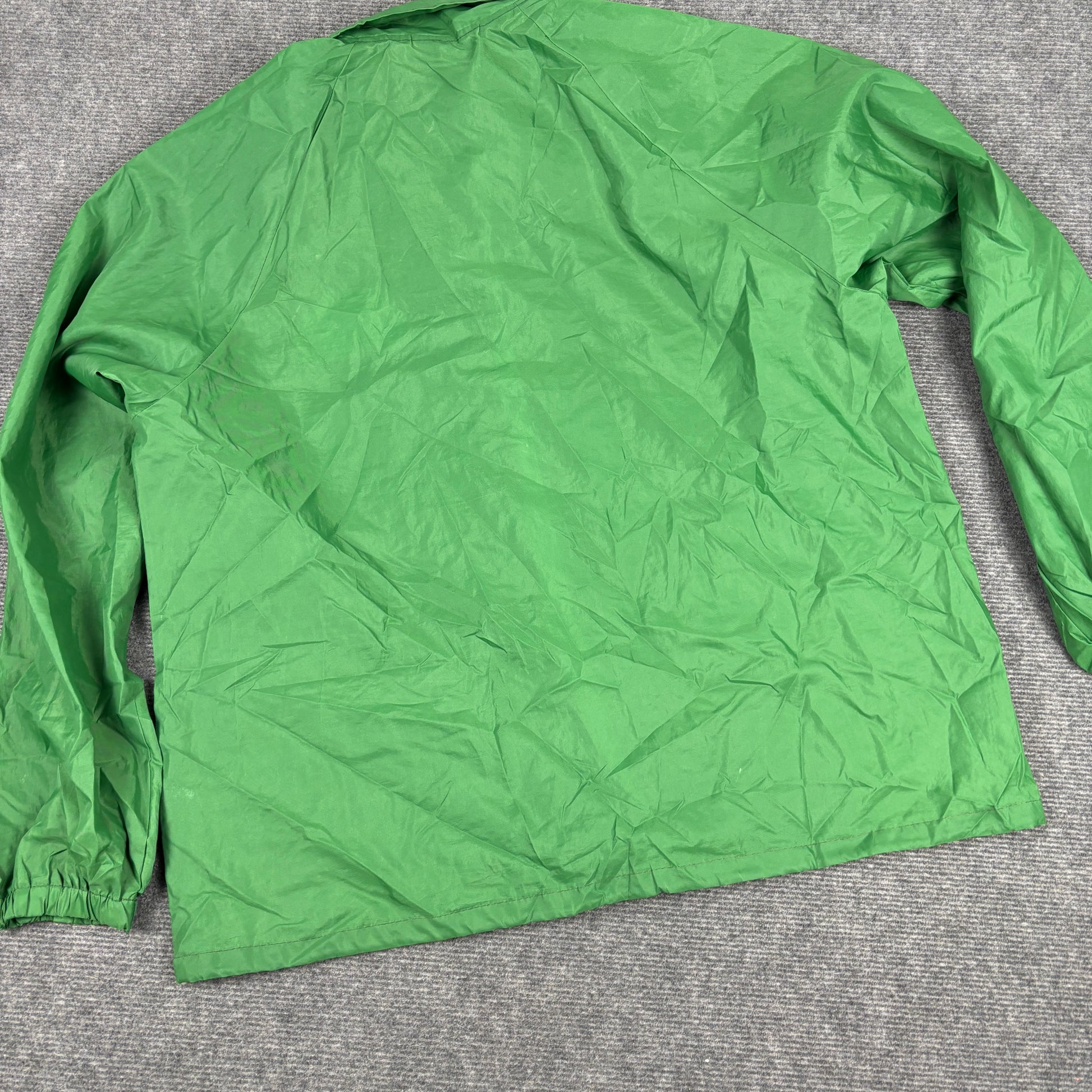 Vintage 90s Parks & Rec Coaches Jacket Men's Large Green Cardinal Windbreaker