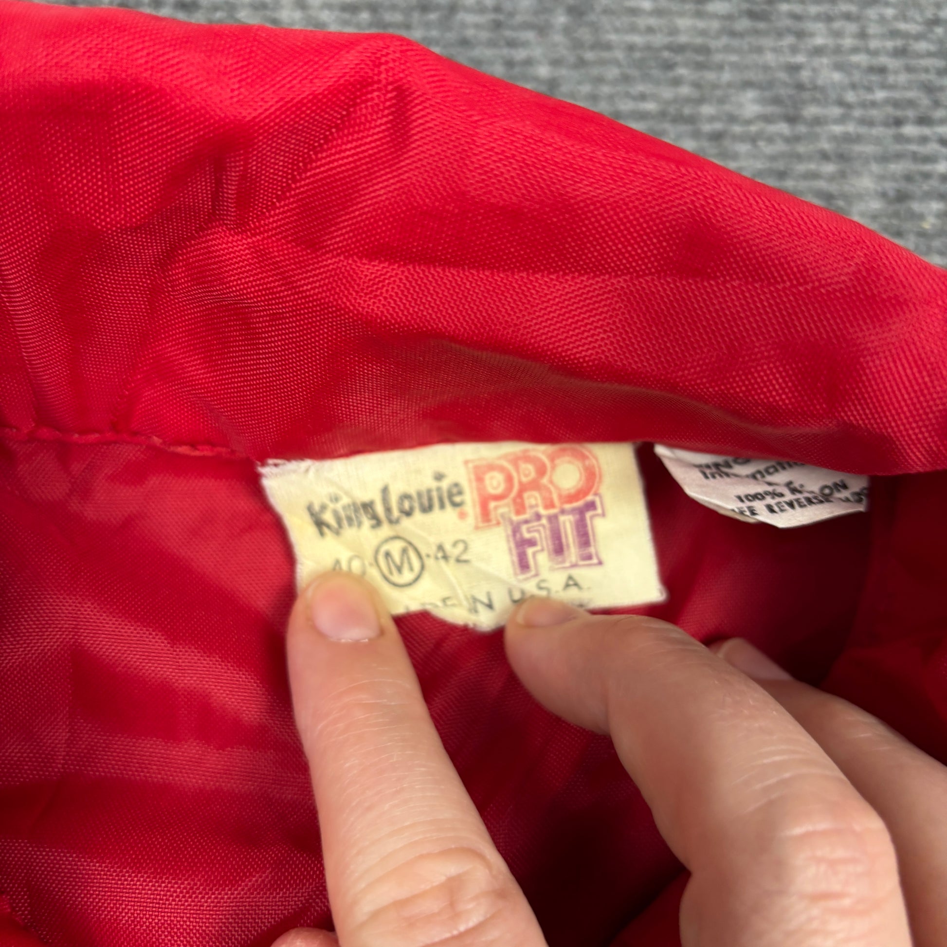 Vintage 70s Pirelli Jacket Men's Large Red Patch Logo Windbreaker