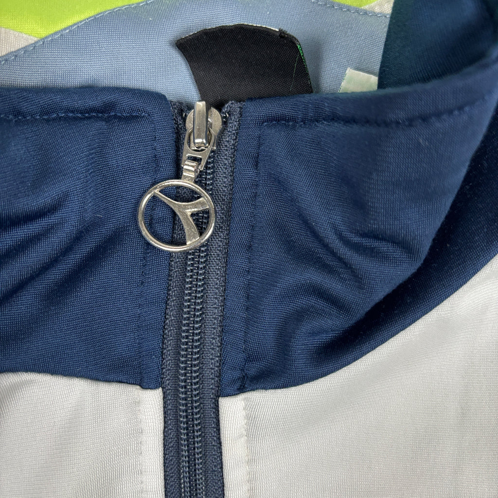 Vintage Diadora Track Jacket Men's XL Blue Green Retro Sportswear