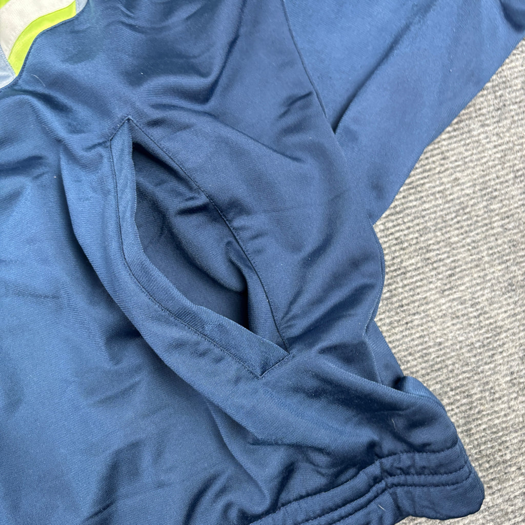 Vintage Diadora Track Jacket Men's XL Blue Green Retro Sportswear