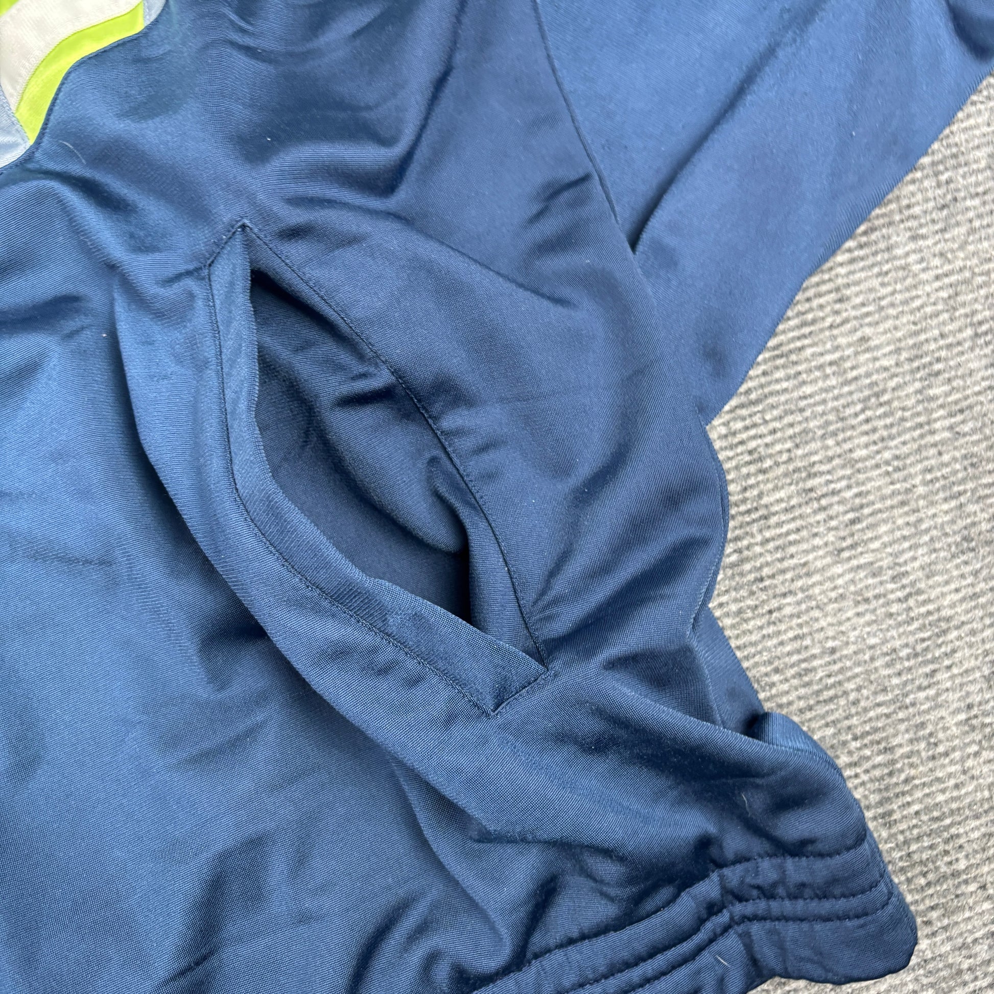 Vintage Diadora Track Jacket Men's XL Blue Green Retro Sportswear