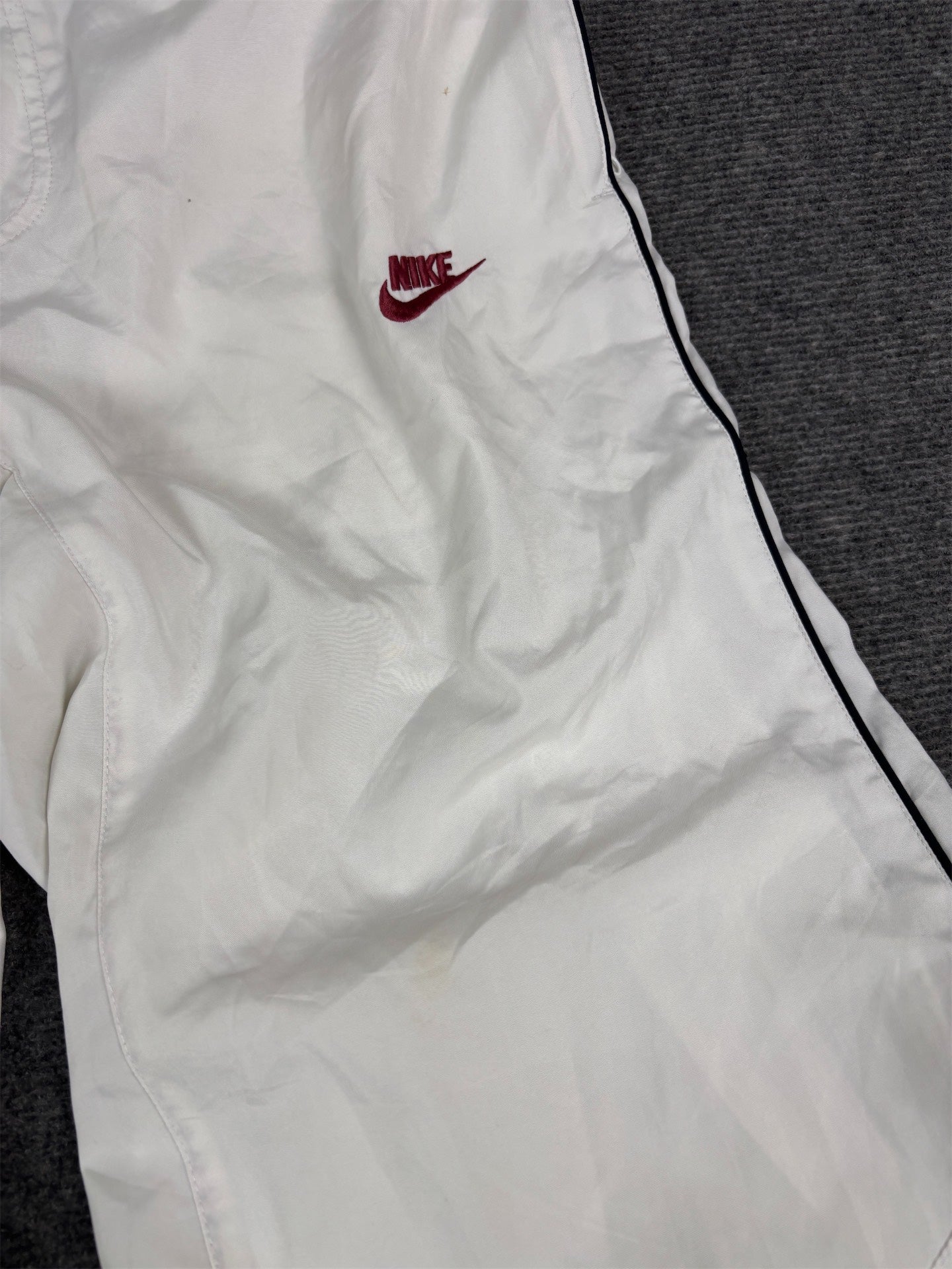 Vintage Y2K Nike 3/4 Track Pants Men’s M White Black Piping Bungee Hem Summer Windbreakers