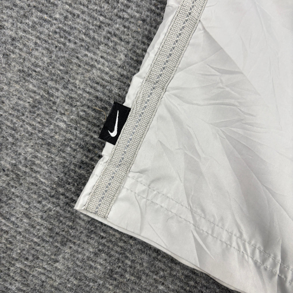 Vintage 00s Nike Track Pants Women's Medium Grey Pink Mini Swoosh