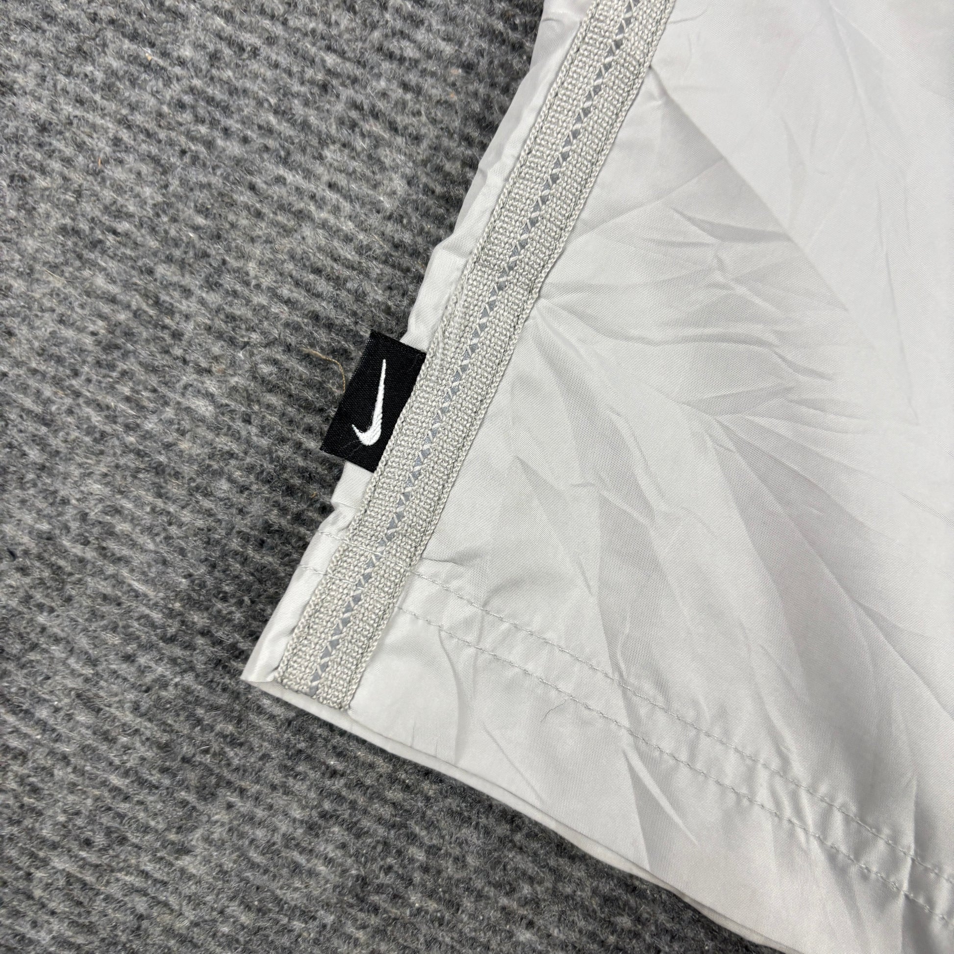 Vintage 00s Nike Track Pants Women's Medium Grey Pink Mini Swoosh