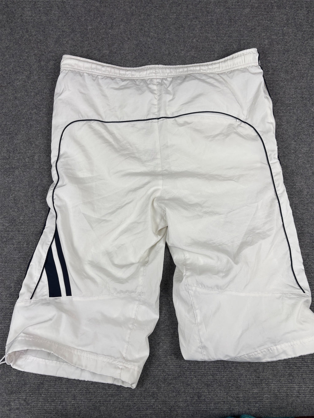 Vintage Y2K Nike 3/4 Track Pants Men’s M White Black Piping Bungee Hem Summer Windbreakers