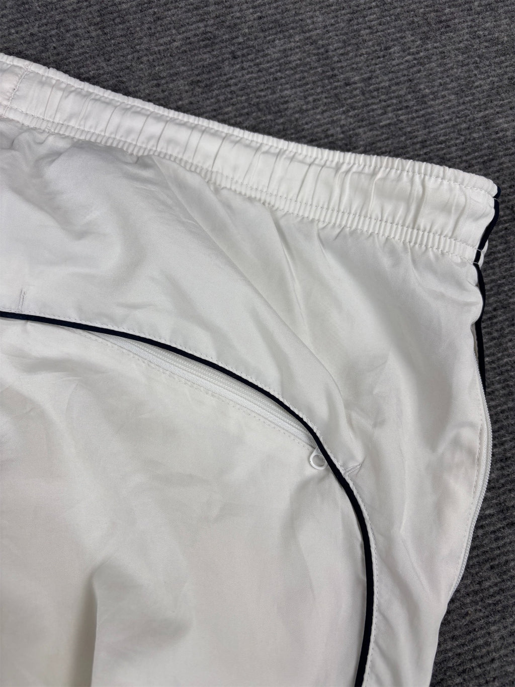 Vintage Y2K Nike 3/4 Track Pants Men’s M White Black Piping Bungee Hem Summer Windbreakers