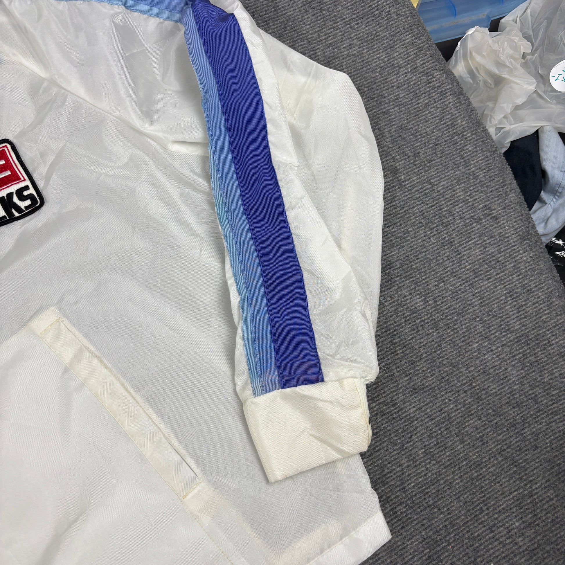 Vintage GMC Trucks Jacket Men's XL White Sheer Windbreaker