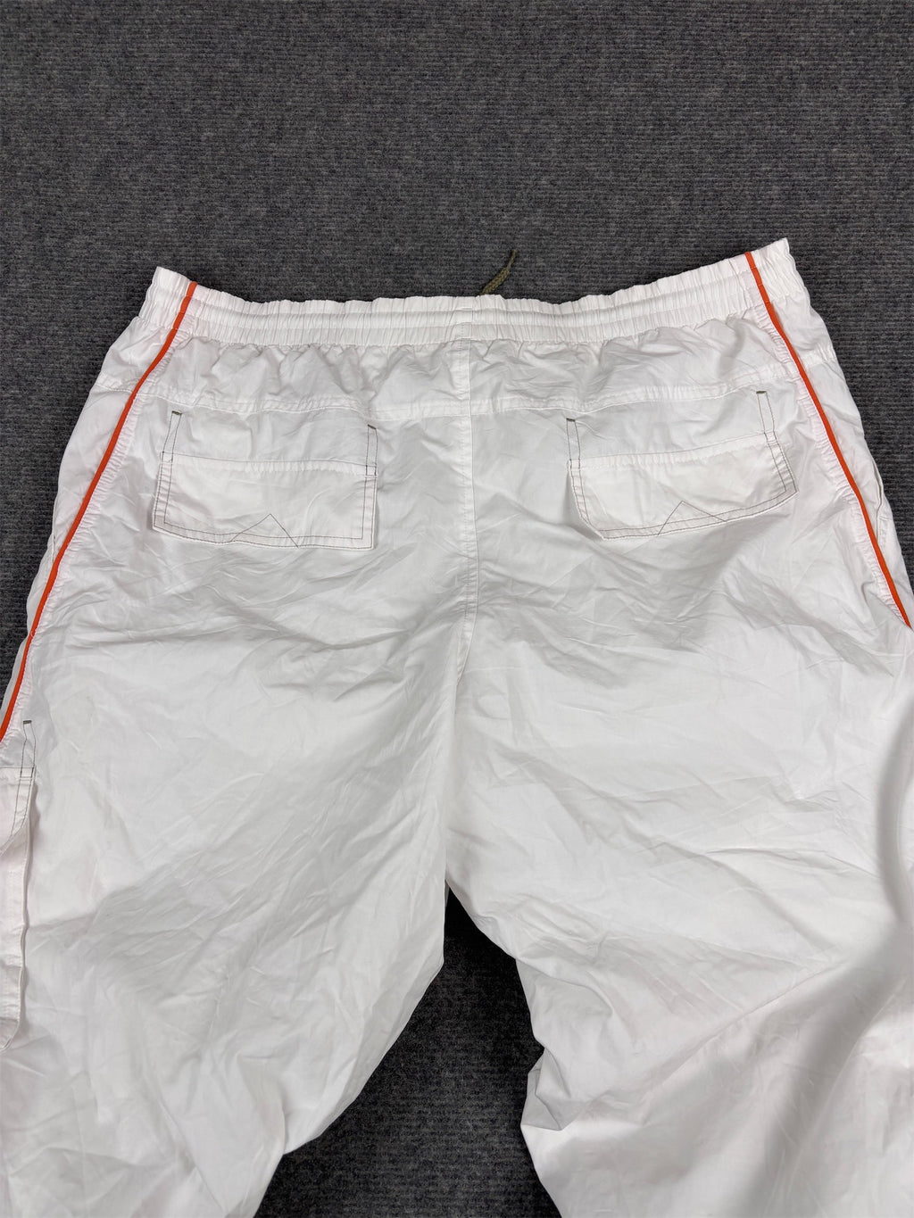 Vintage Y2K Adidas 3/4 Track Pants Men’s M White Orange Summer Cargo Bungee Tabs