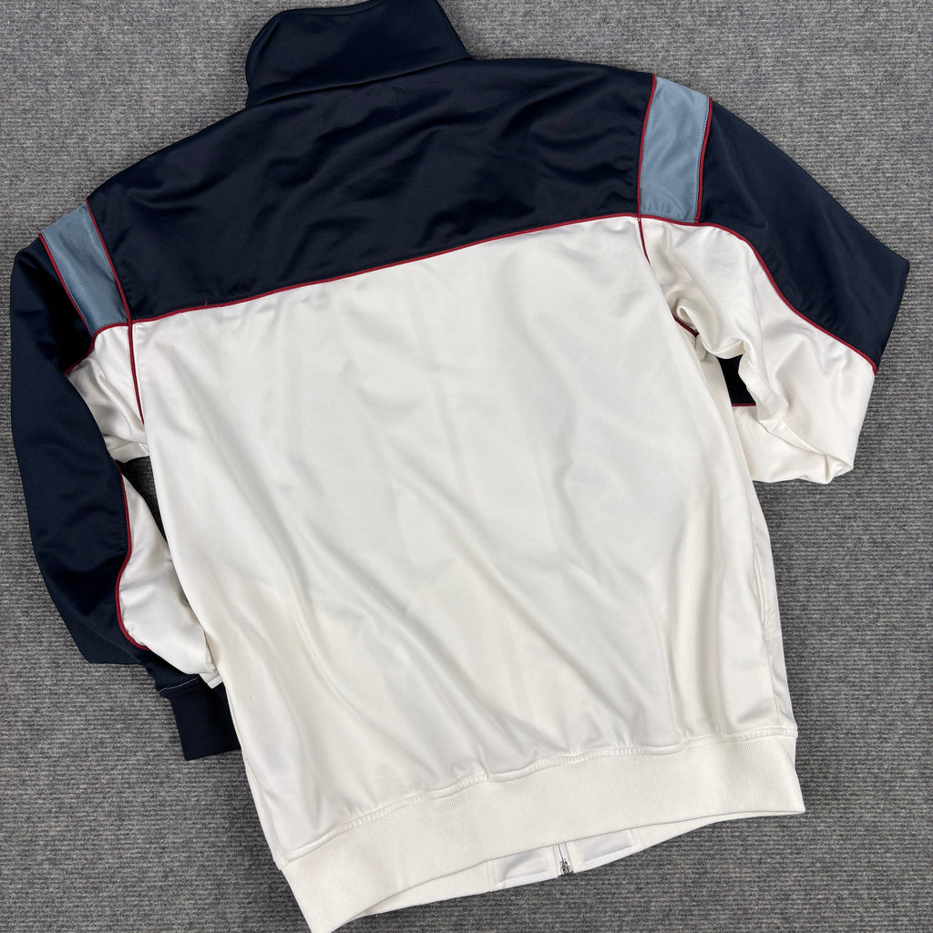 2000s Kappa Jacket Men's Large White Blue OG Logo Zip Up