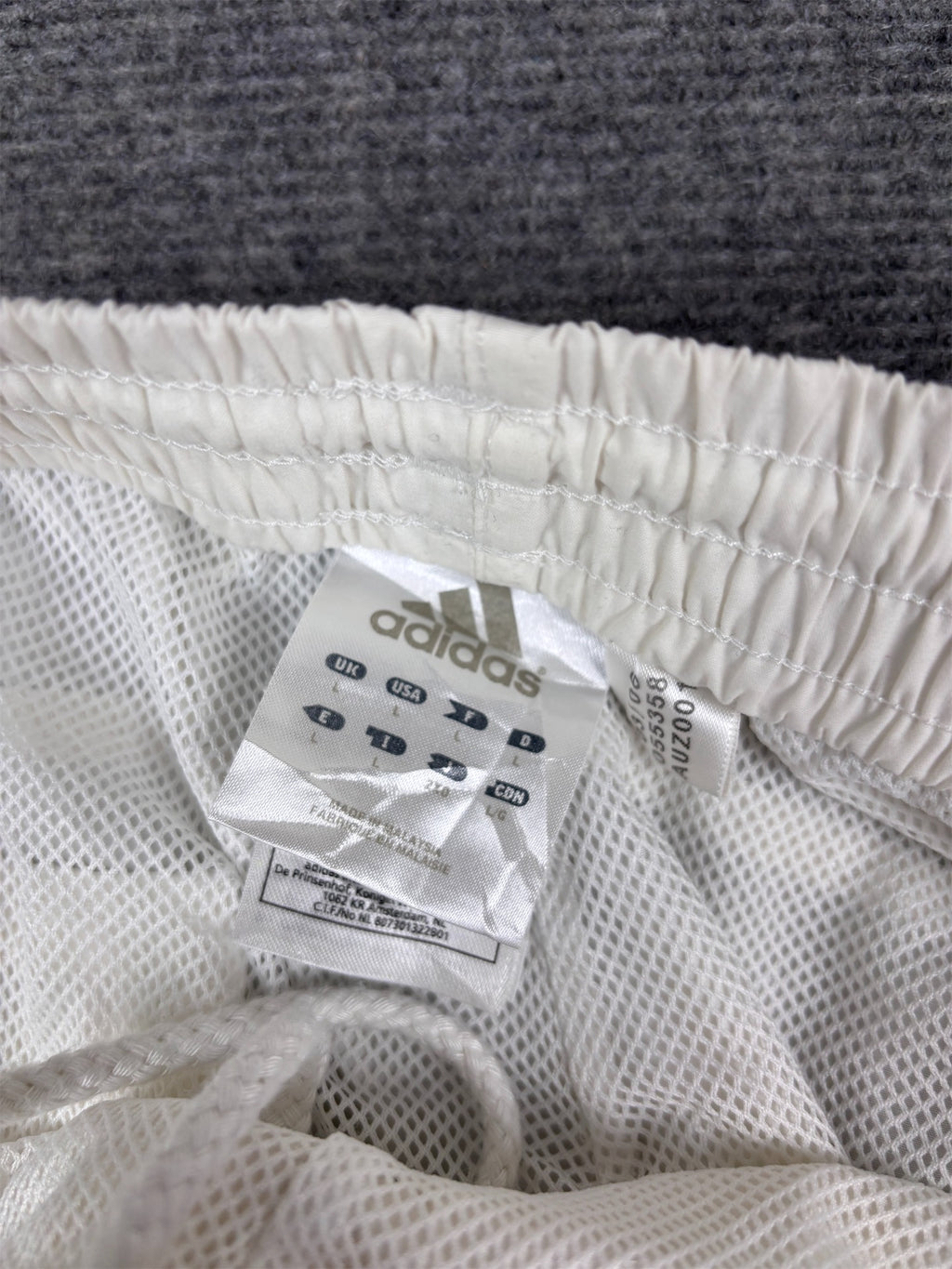 Vintage Y2K Adidas 3/4 Track Pants Men’s L White Black 3-Stripe Windbreakers Bungee Ankle