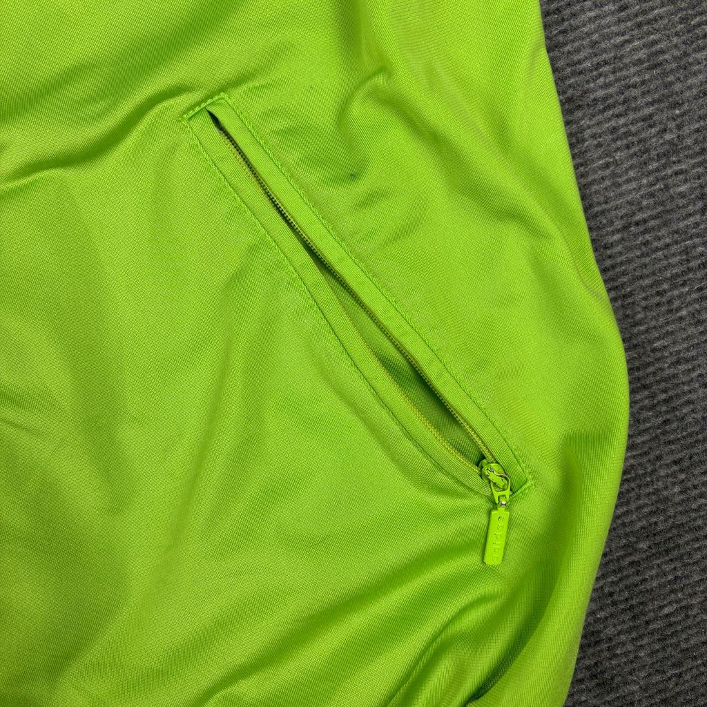 Vintage 90s Adidas Jacket Men's XL Green Blue 3 Stripe Old School Full Zip