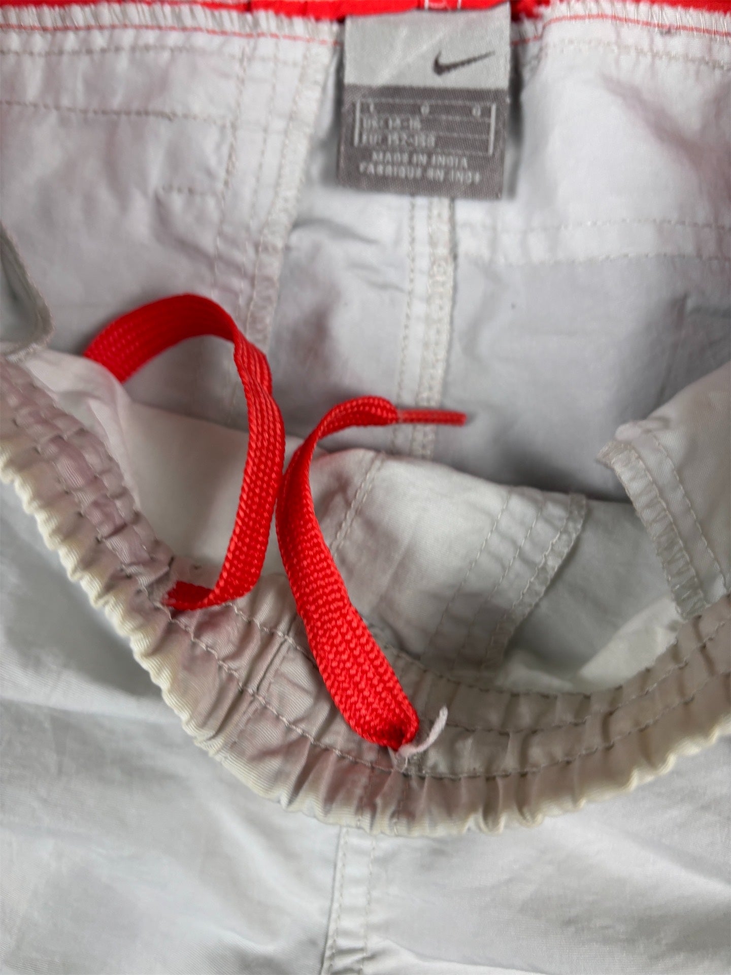 Vintage Y2K Nike Shorts Women’s M Grey Red Badge Logo  Nylon Windbreaker