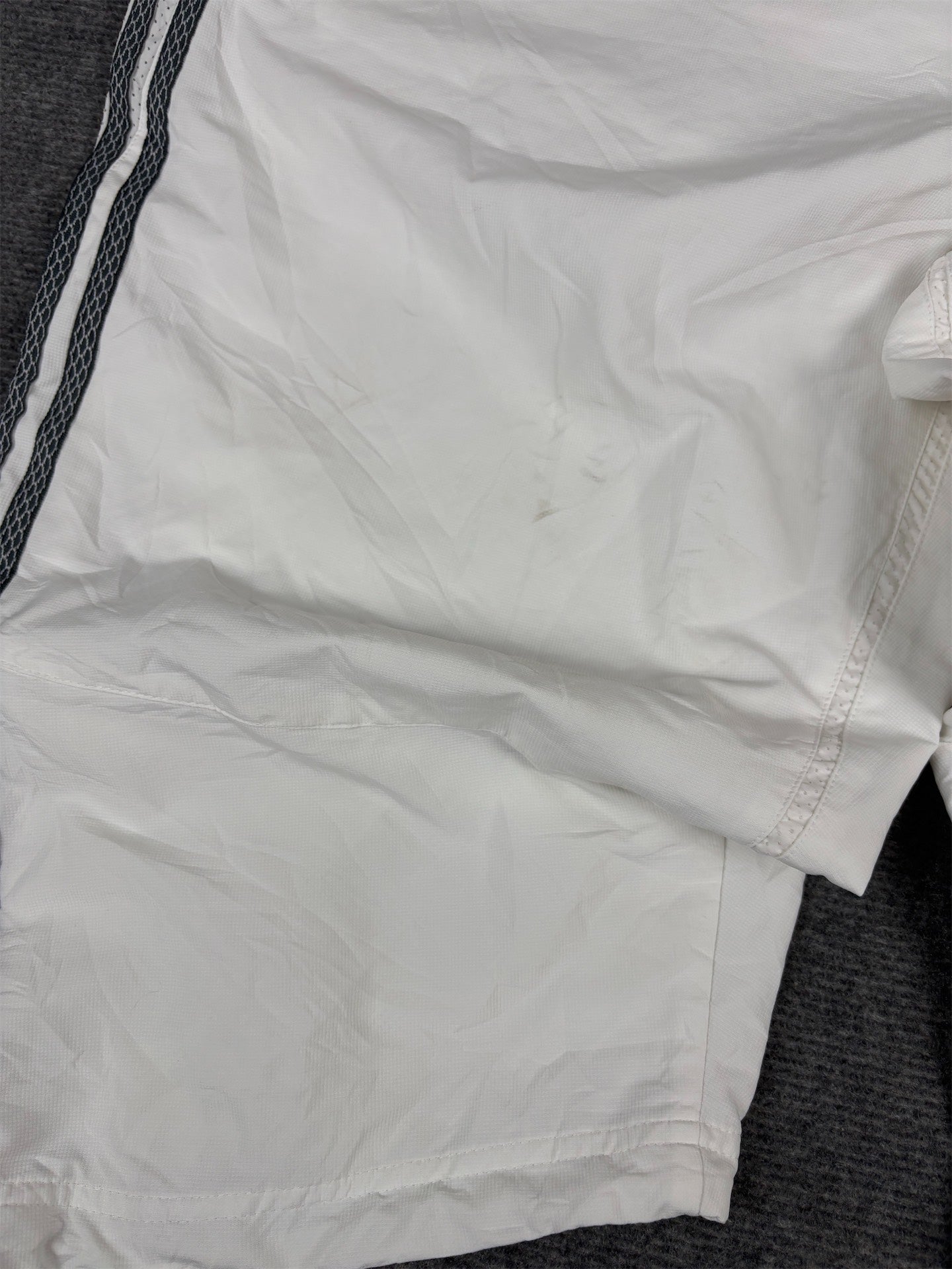 Vintage Y2K Adidas 3/4 Track Pants Men’s XXL White Grey 3-Stripe Bungee Tabs