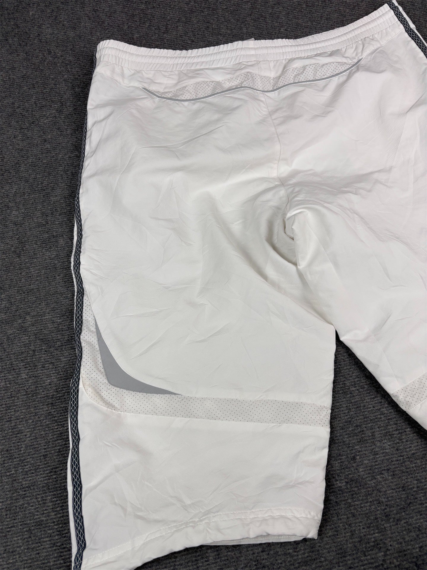 Vintage Y2K Adidas 3/4 Track Pants Men’s XXL White Grey 3-Stripe Bungee Tabs