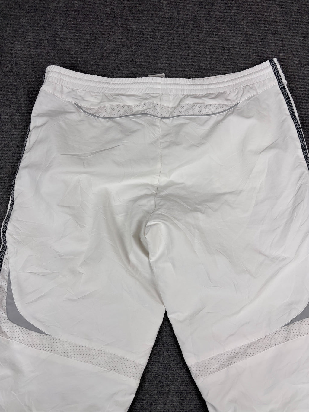 Vintage Y2K Adidas 3/4 Track Pants Men’s XXL White Grey 3-Stripe Bungee Tabs