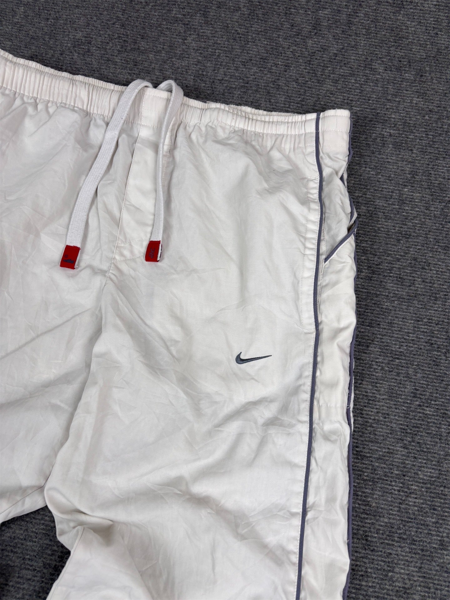 Vintage Y2K Nike Cortez 3/4 Track Pants S Men’s S White Grey Bungee Tabs