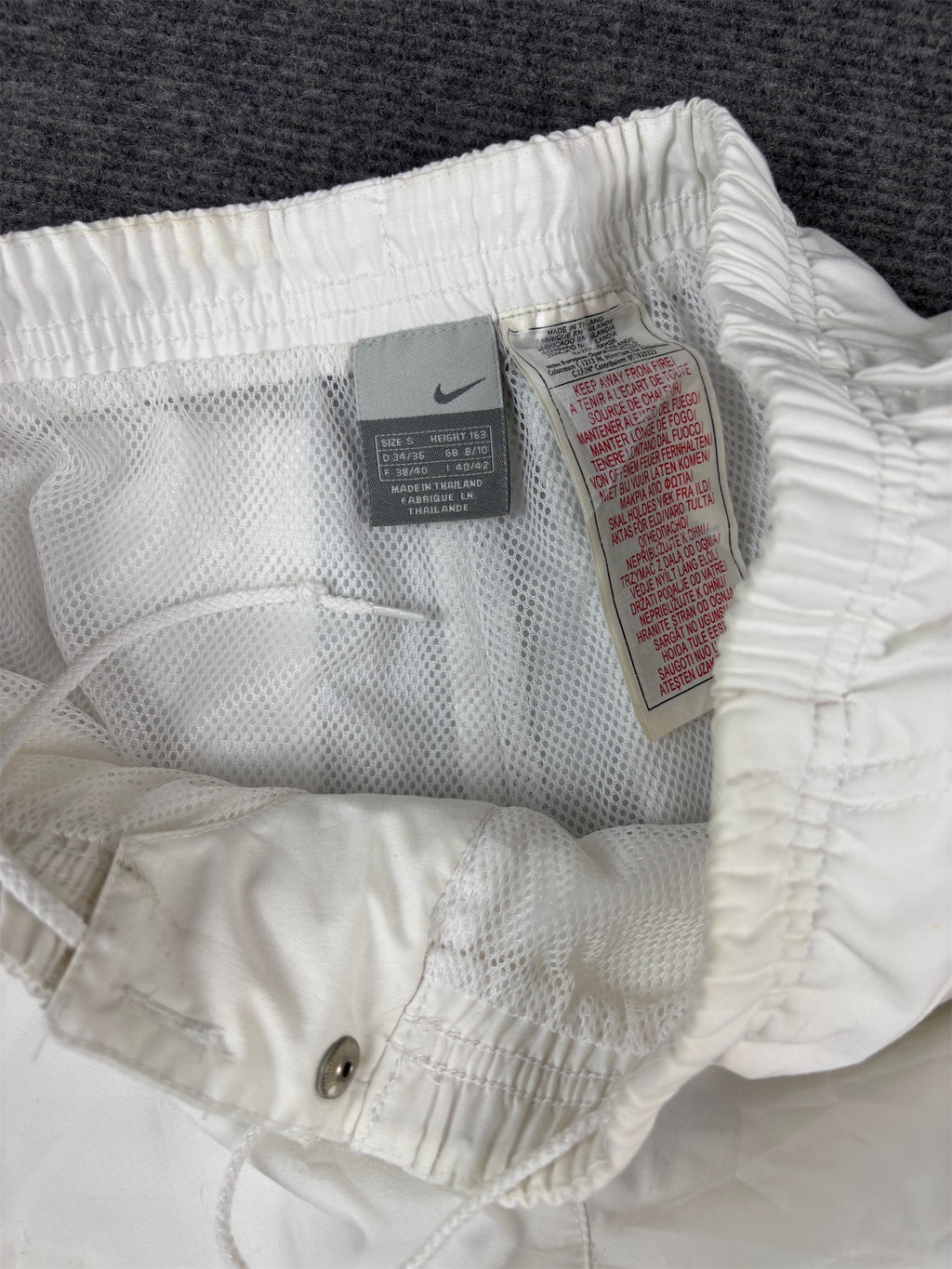 Vintage Y2K Nike 3/4 Track Women’s S White Silver Bungee Tab Windbreakers