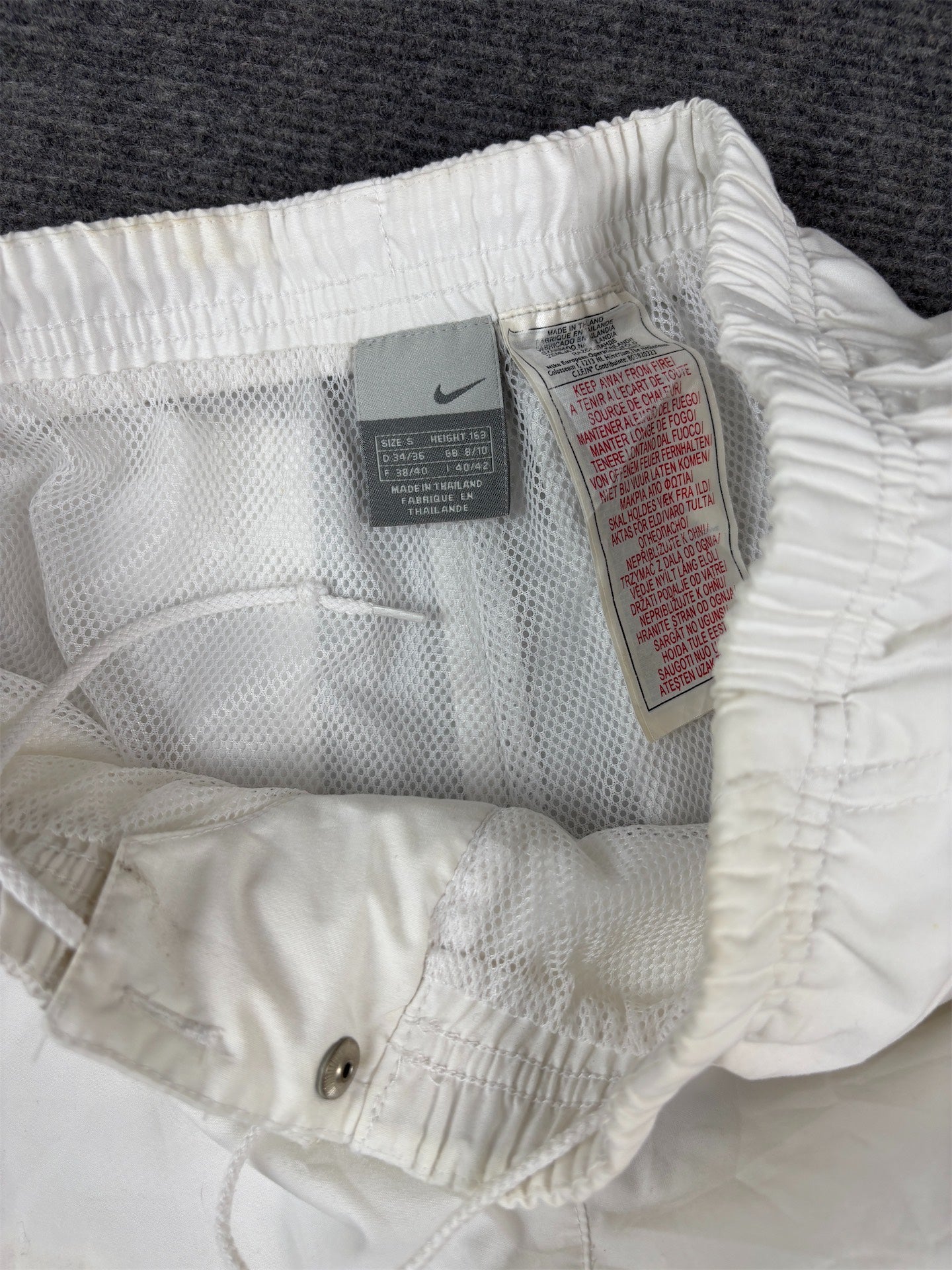 Vintage Y2K Nike 3/4 Track Women’s S White Silver Bungee Tab Windbreakers