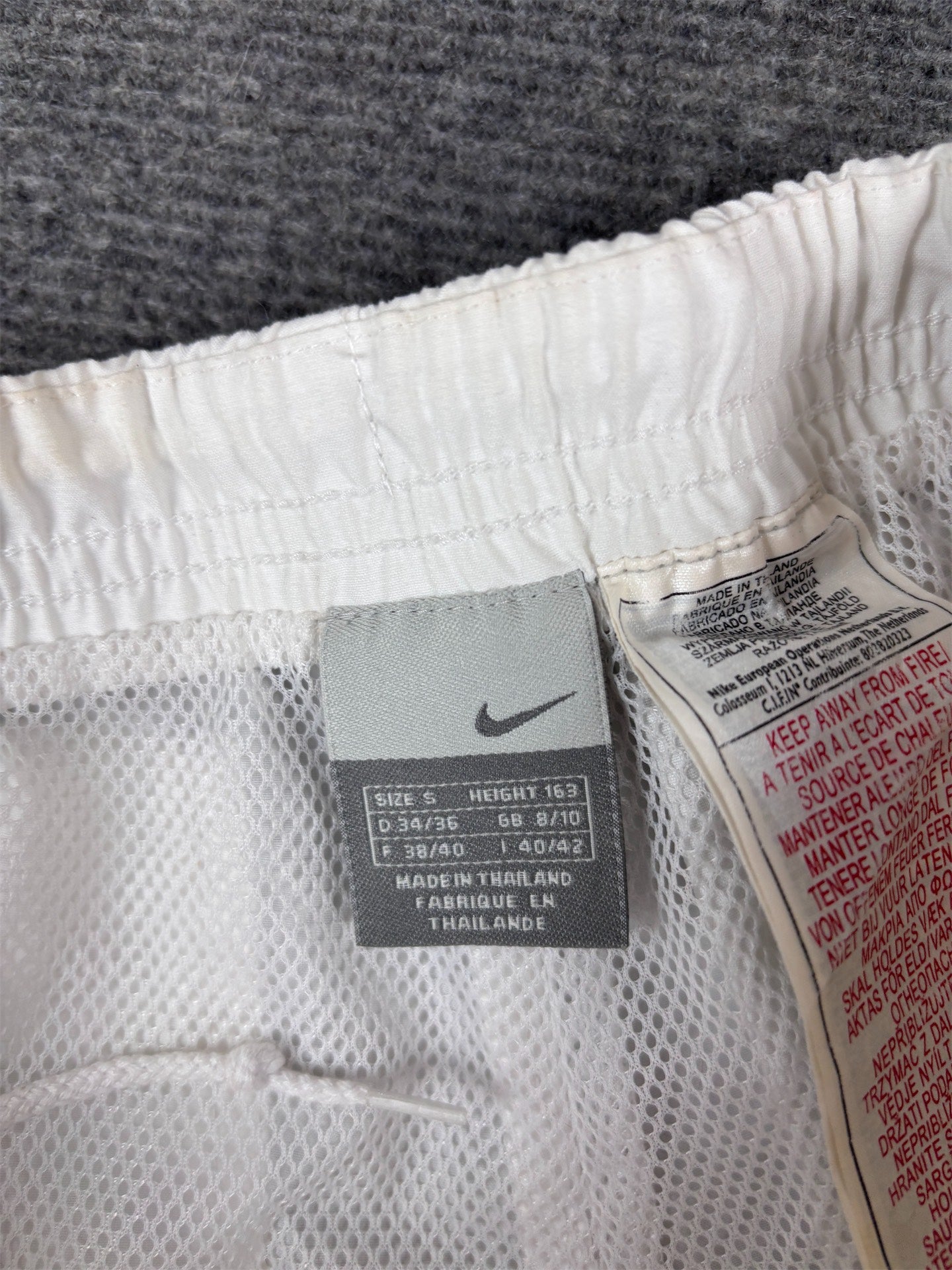 Vintage Y2K Nike 3/4 Track Women’s S White Silver Bungee Tab Windbreakers
