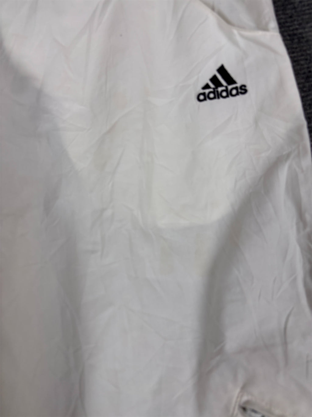 Vintage Y2K Adidas 3/4 Track Pants Women’s M White Black 3 Stripe Cargo Pocket Belt